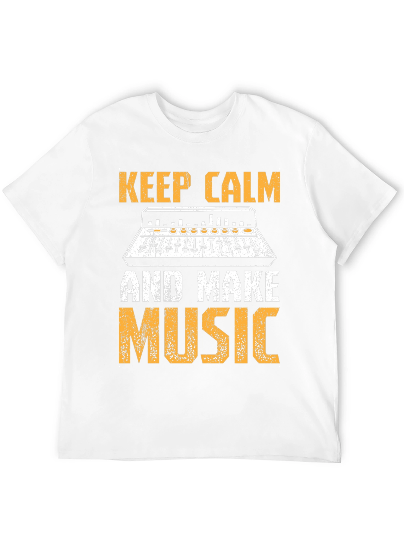 Black Keep Calm and Make Music T-Shirt view 12