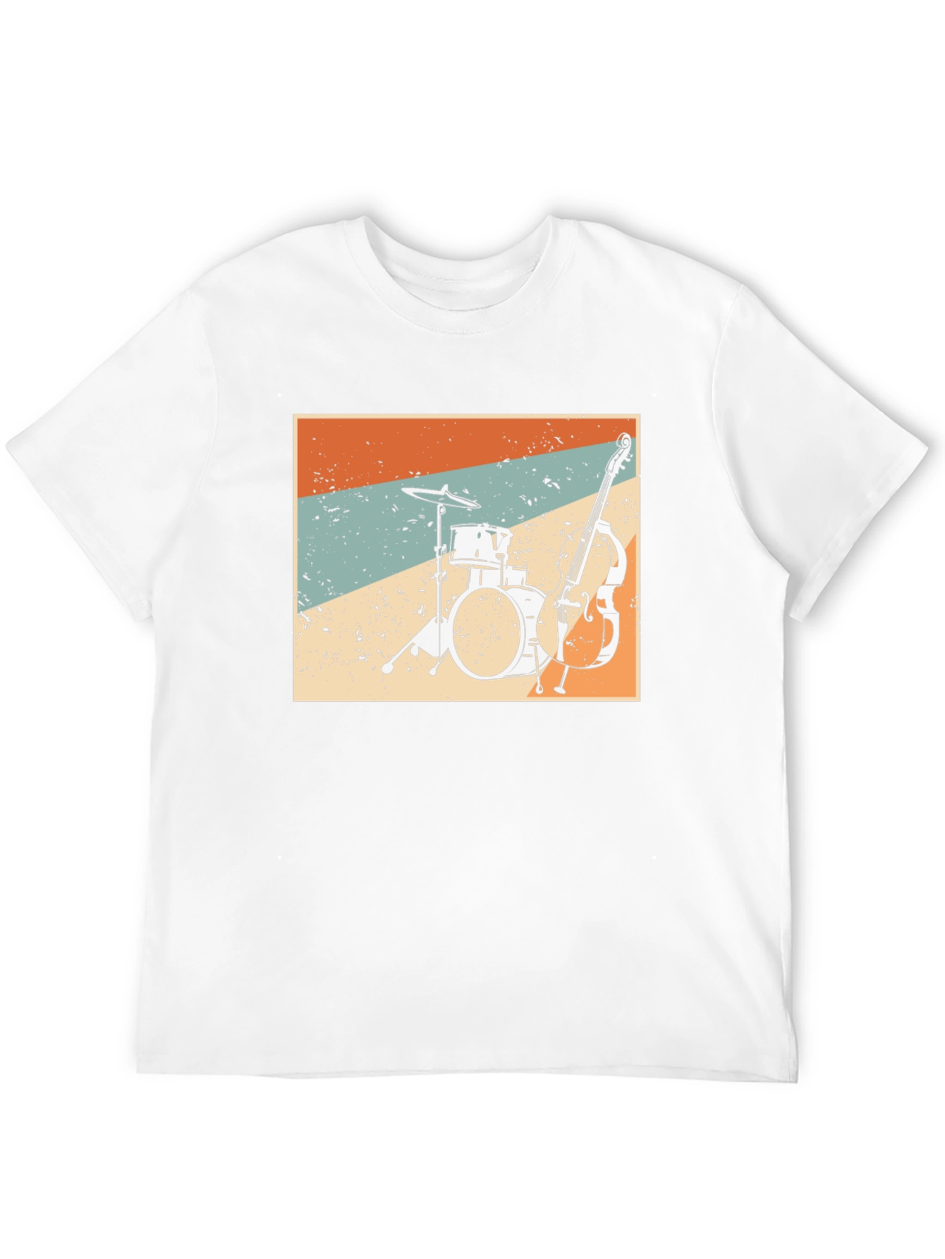 Black Vintage Music T-Shirt: Drums and Bass view 12