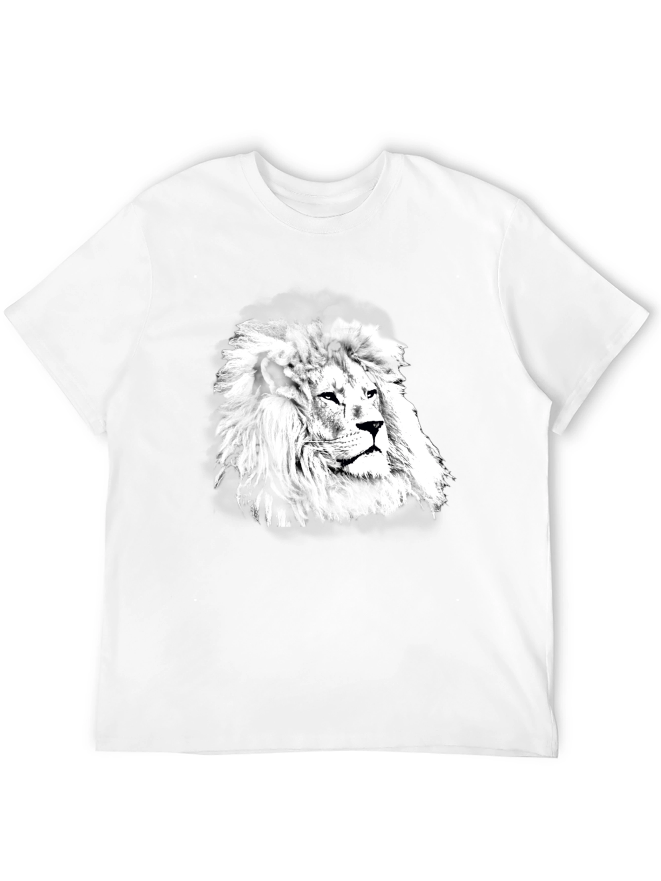 Black Lion Graphic Print Black T-Shirt view 12