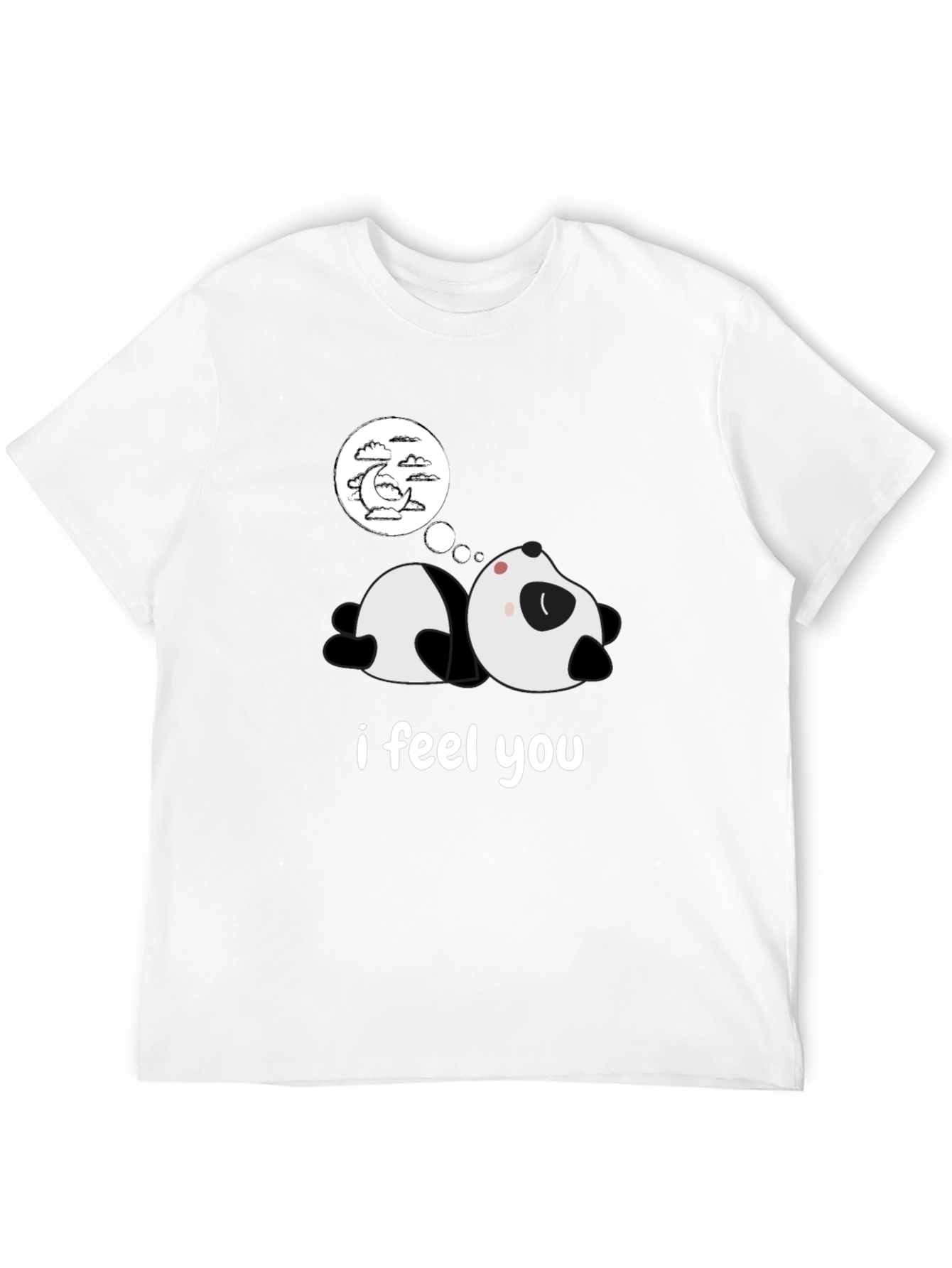 Black Dreamy Panda Black T-Shirt - I Feel You view 12
