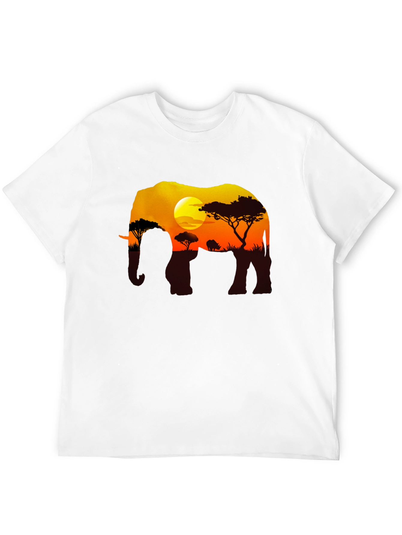 Black Elephant Sunset Graphic Tee - Black Safari Shirt view 12