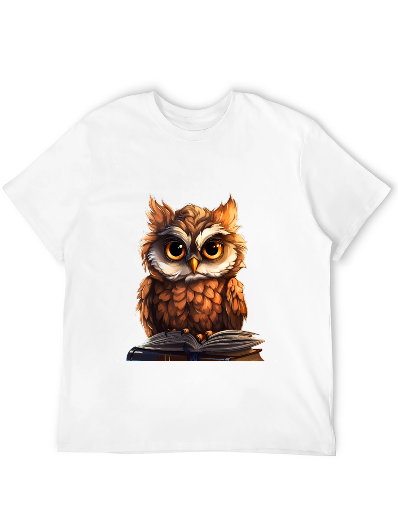 Black Owl Reading Book Graphic Tee view 12
