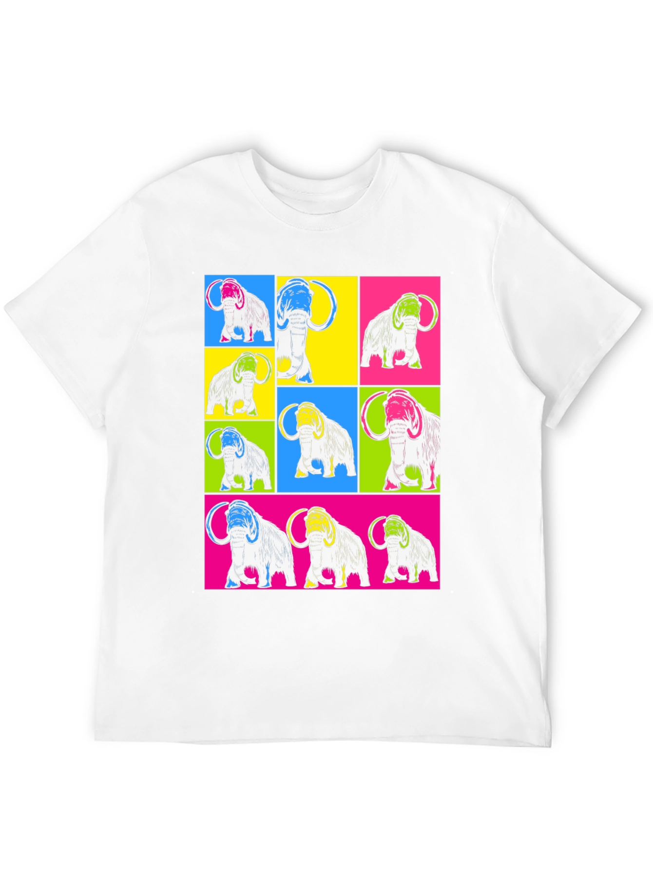 Black Pop Art Mammoth T-Shirt - Black view 12