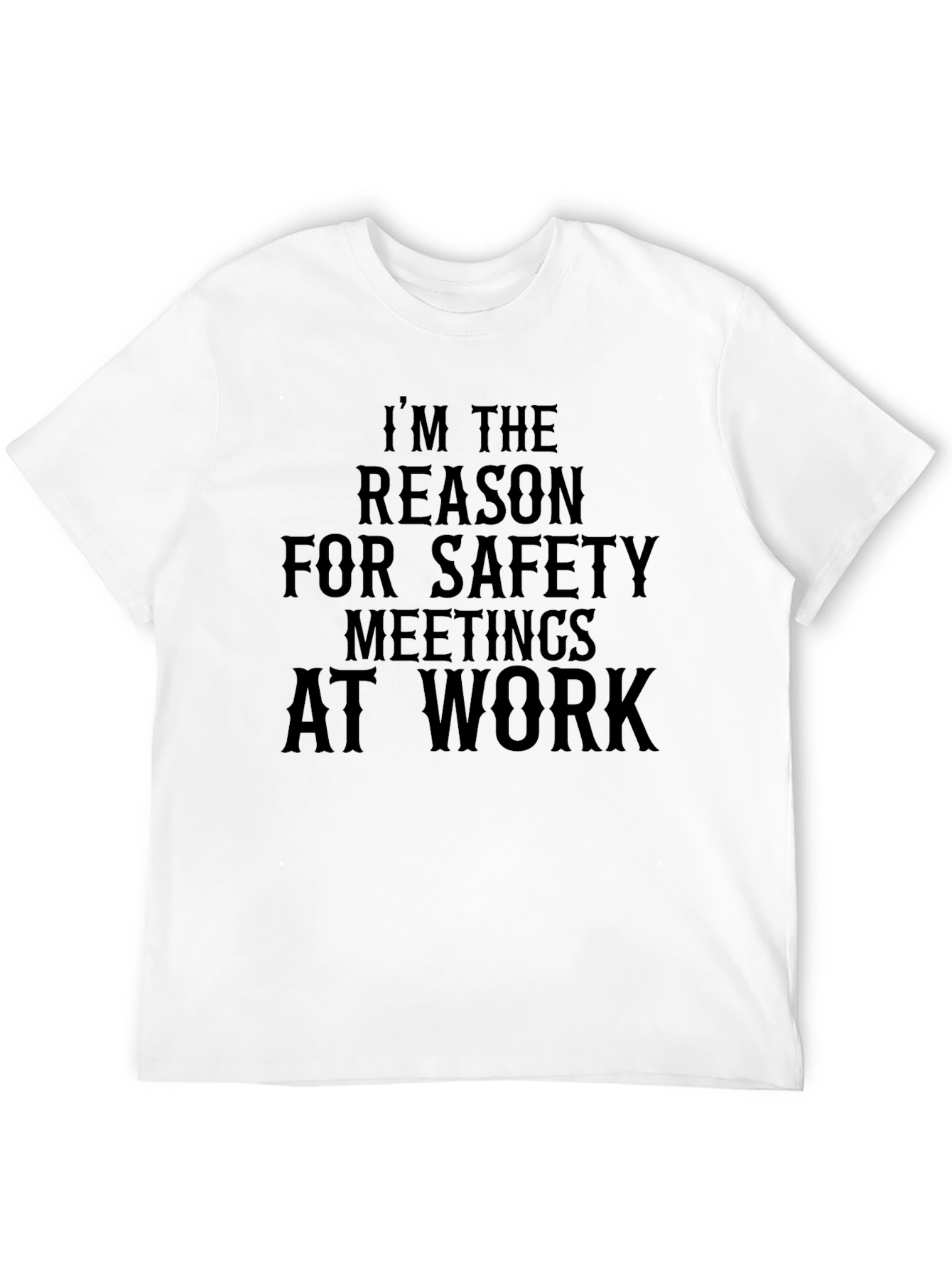 Black Safety Meeting T-Shirt - Humorous Work Tee view 12
