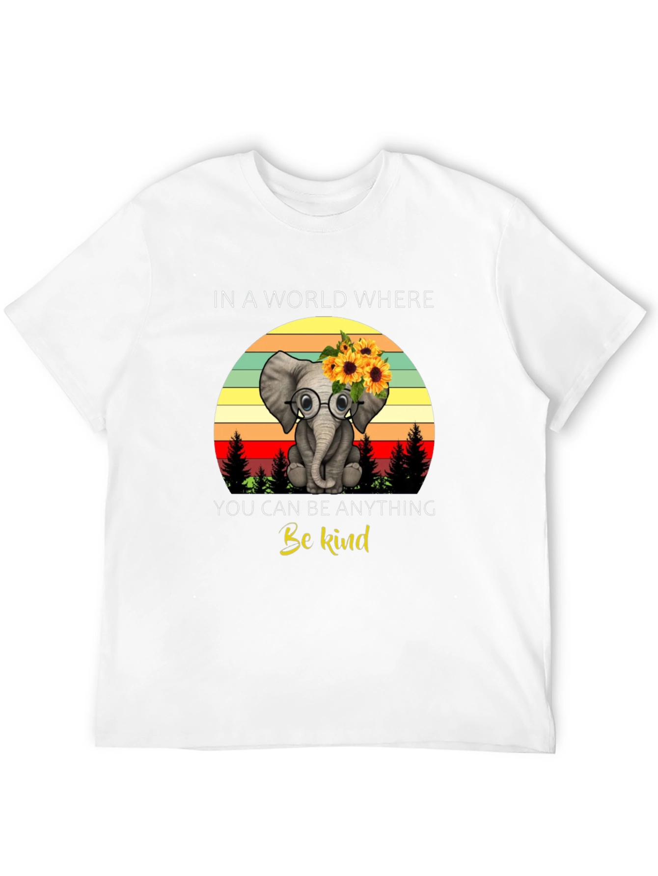 Black Be Kind Elephant T-Shirt view 12