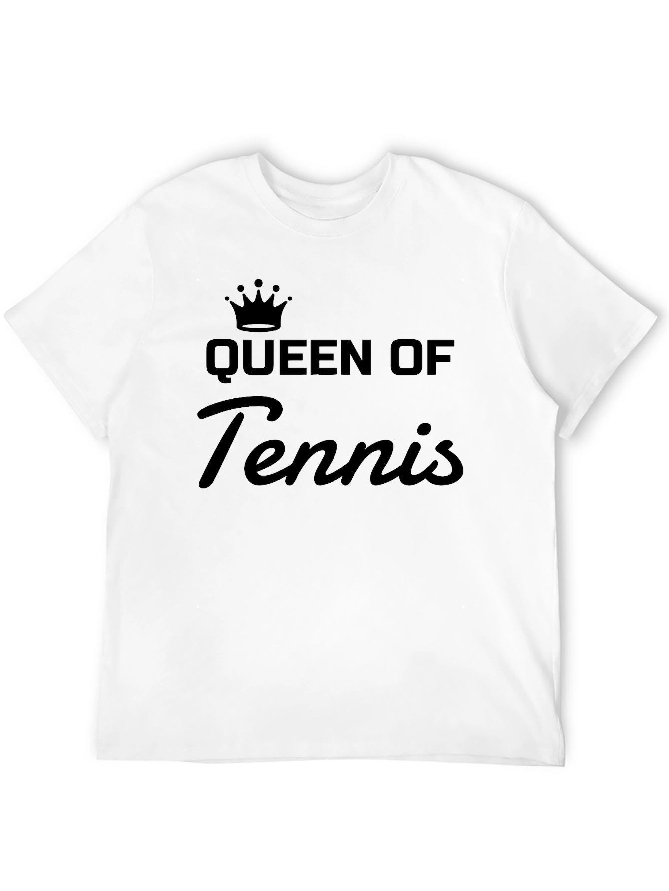 Black Queen of Tennis Black T-Shirt view 12