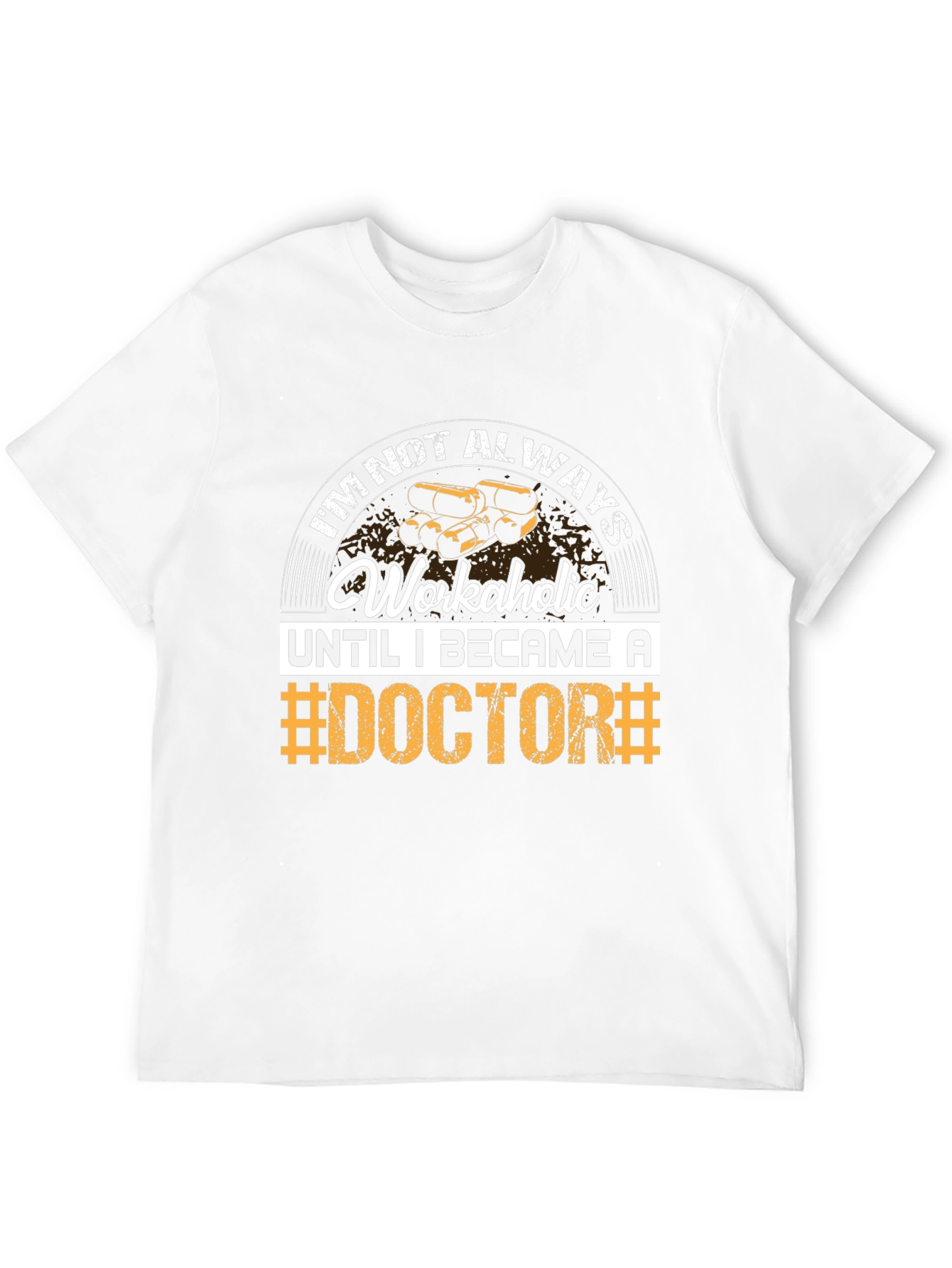 Black Workaholic Doctor T-Shirt - Funny Medical Gift view 12