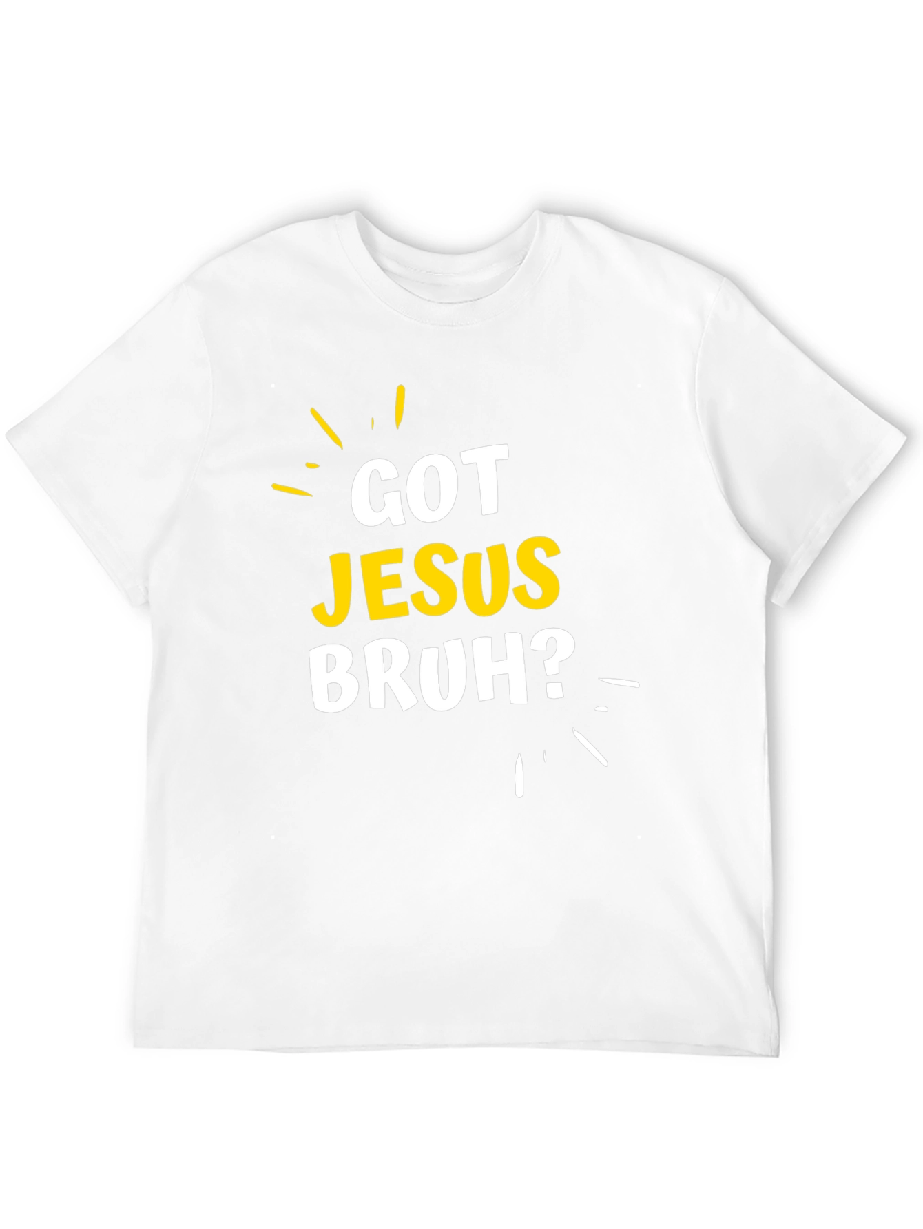 Black Got Jesus Bruh? Graphic T-Shirt - Christian Apparel view 12