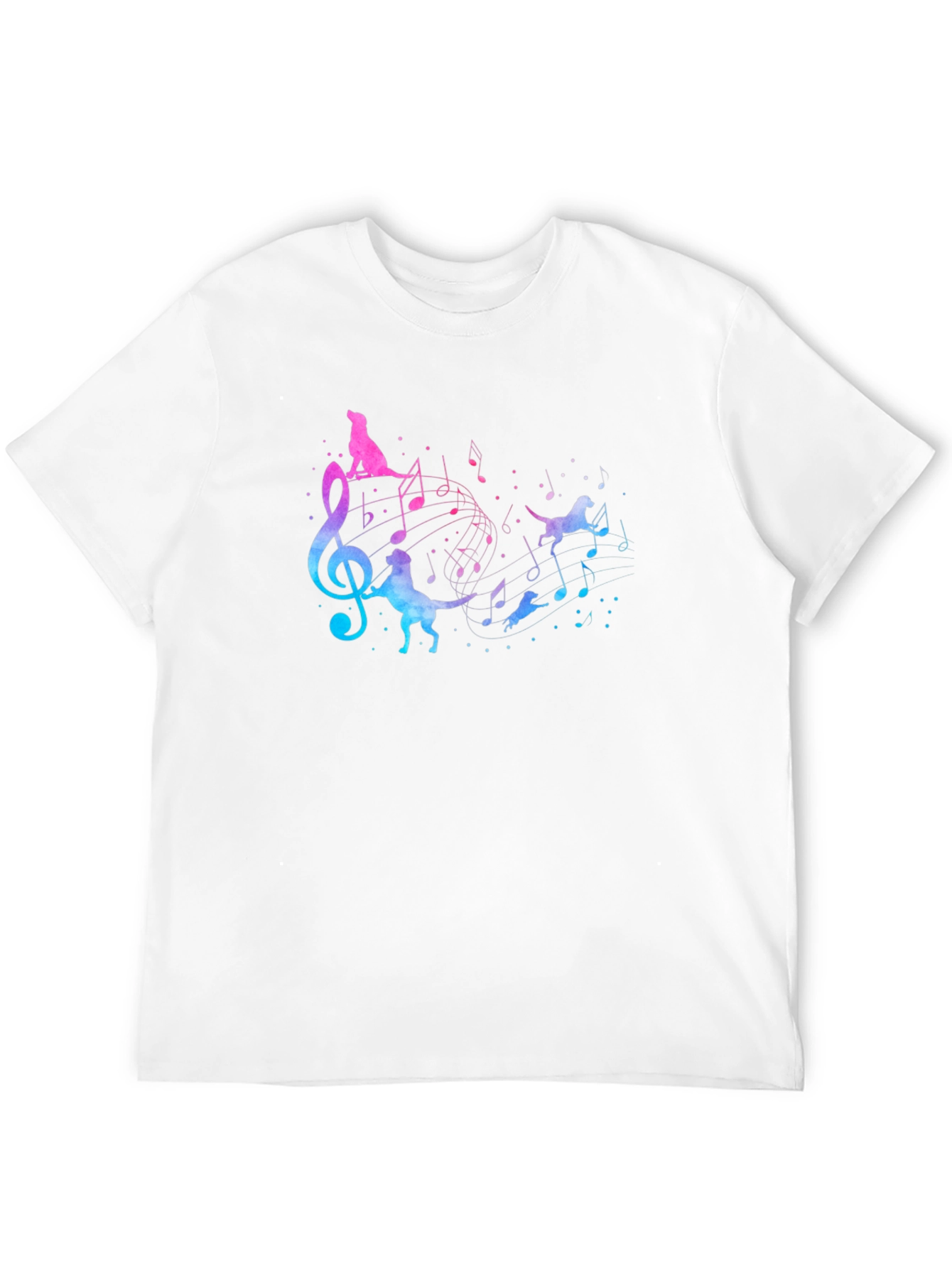 Black Dog Music Lover Black T-Shirt view 12