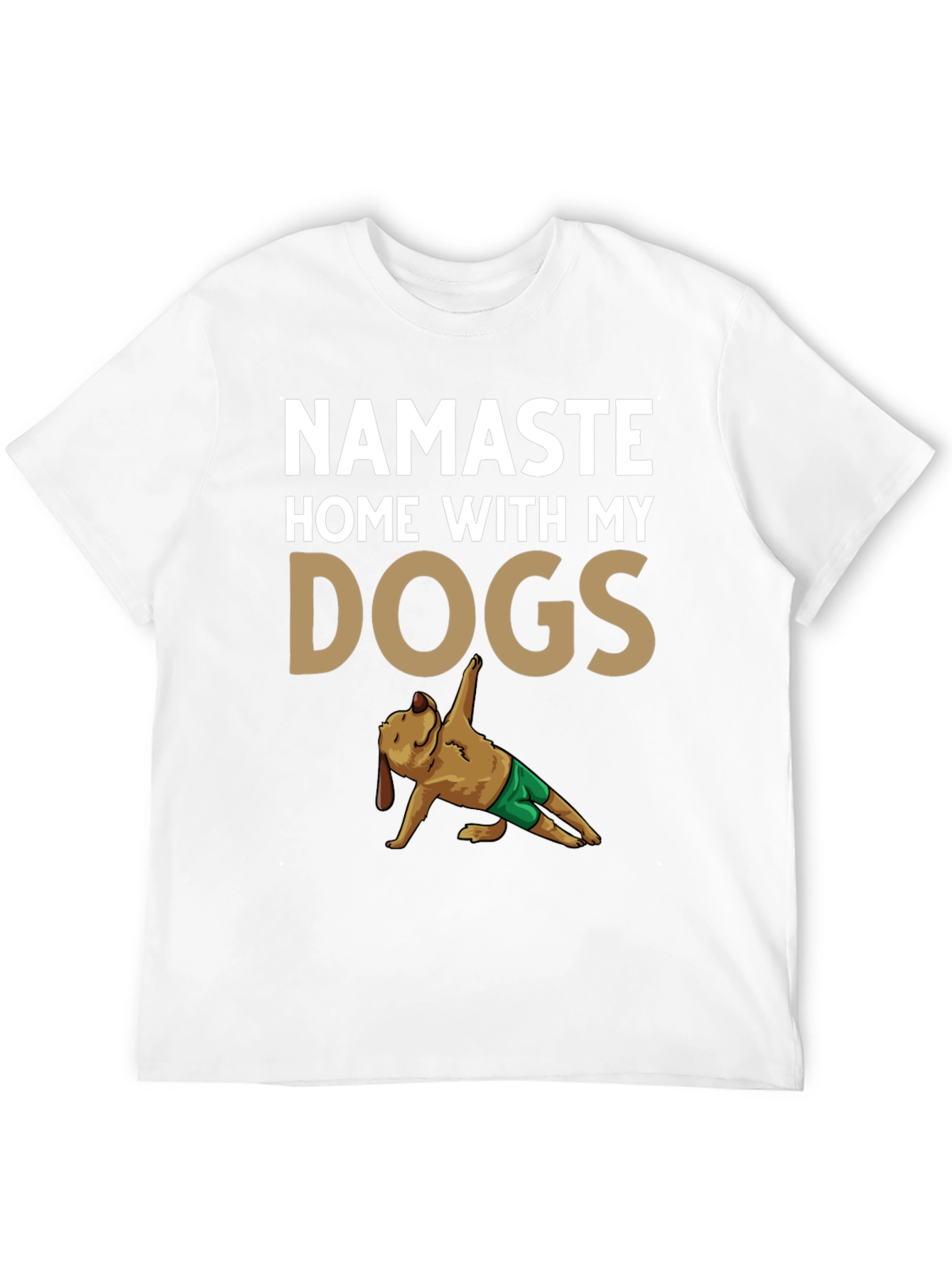 Black Namaste Home With My Dogs Graphic Tee view 12
