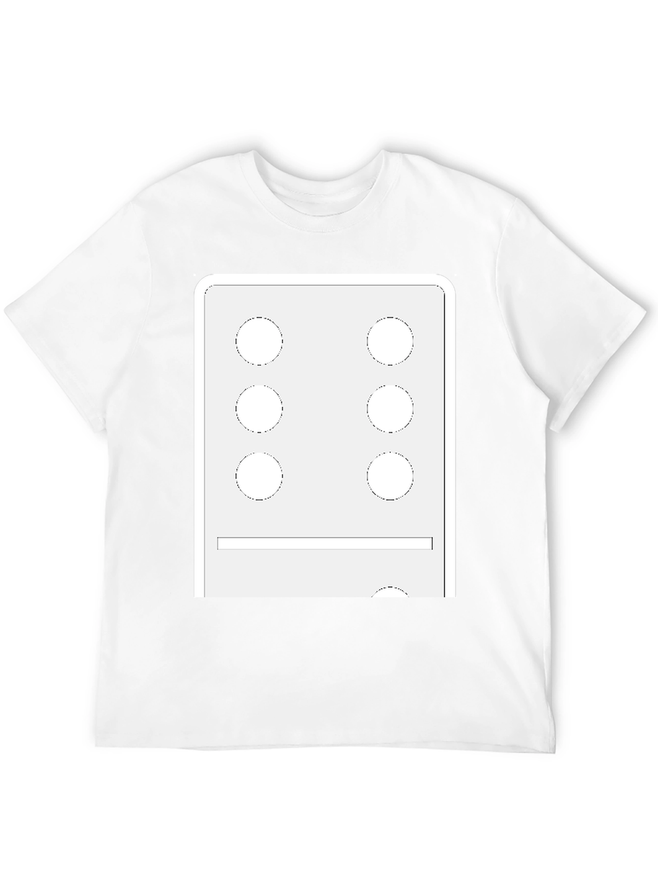 Black Novelty Dice Face Graphic T-Shirt - Lucky Number Six Tee view 12