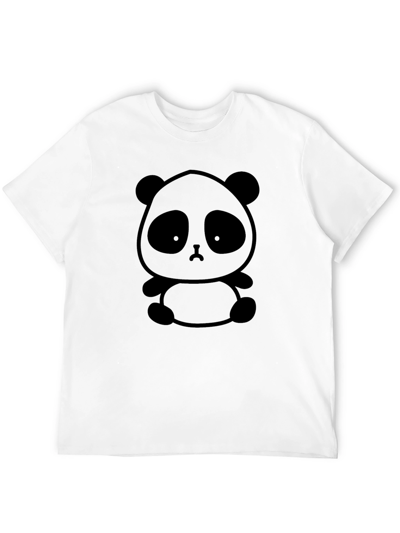Black Panda Graphic Print Black T-Shirt view 12