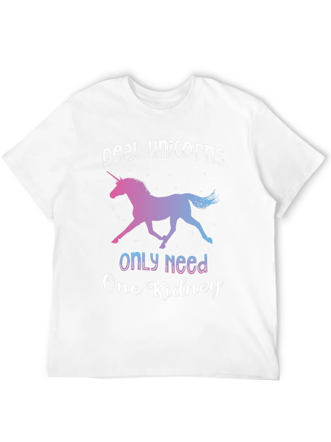 Black Real Unicorns One Kidney Novelty T-Shirt view 12