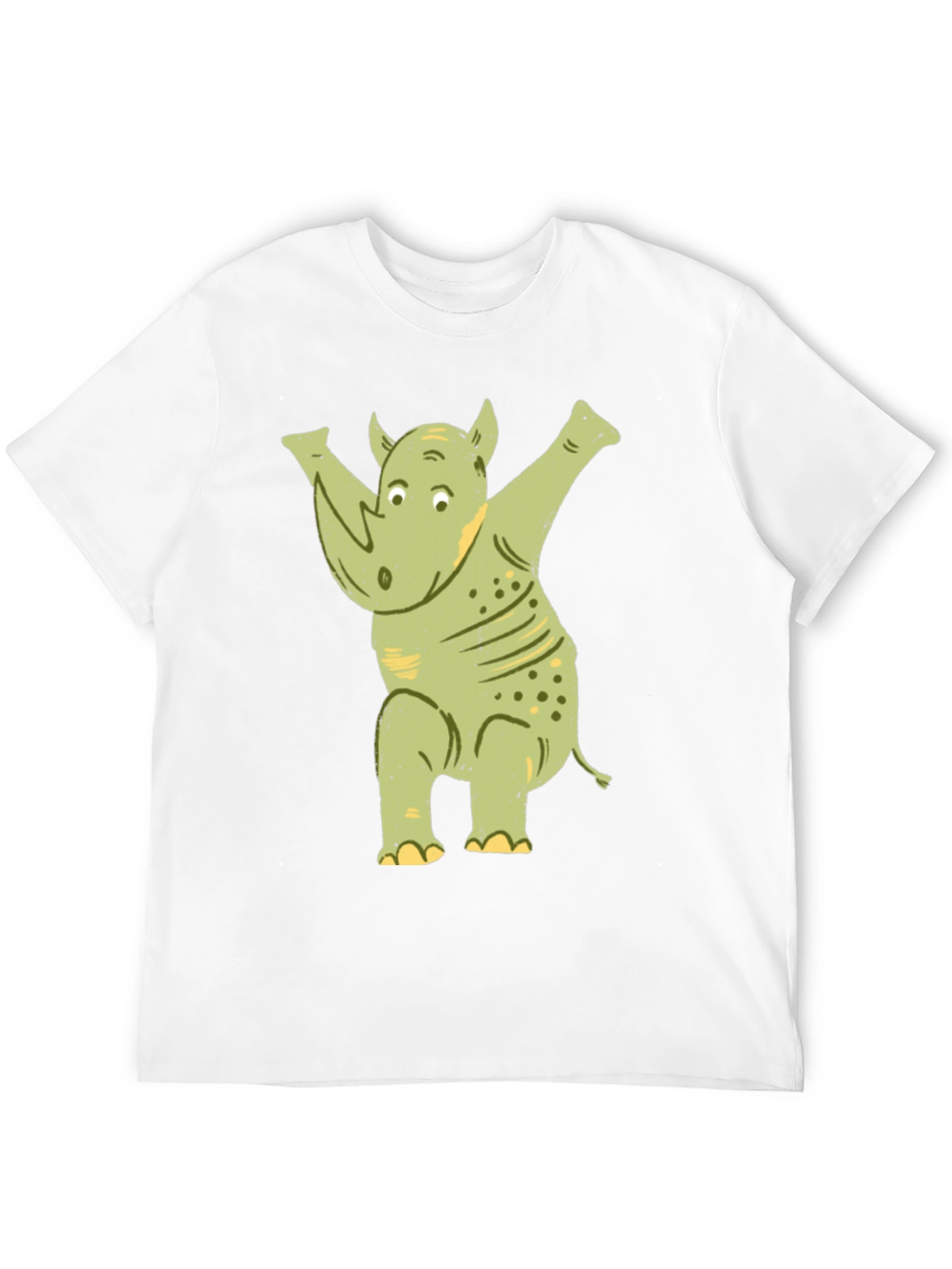 Black Funny Rhino Dab T-Shirt view 12