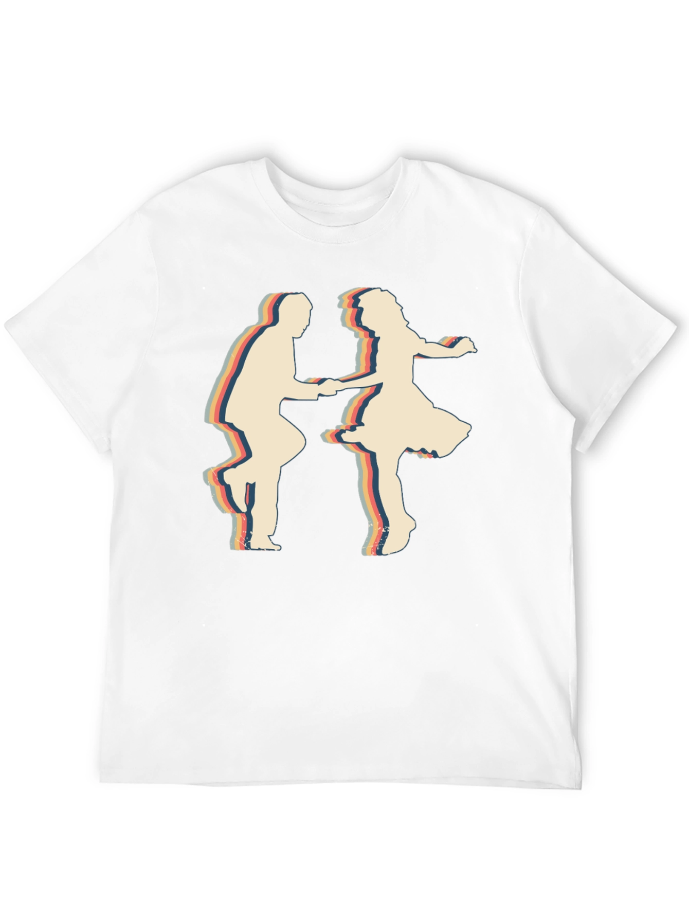 Black Retro Dance Silhouette T-Shirt view 12