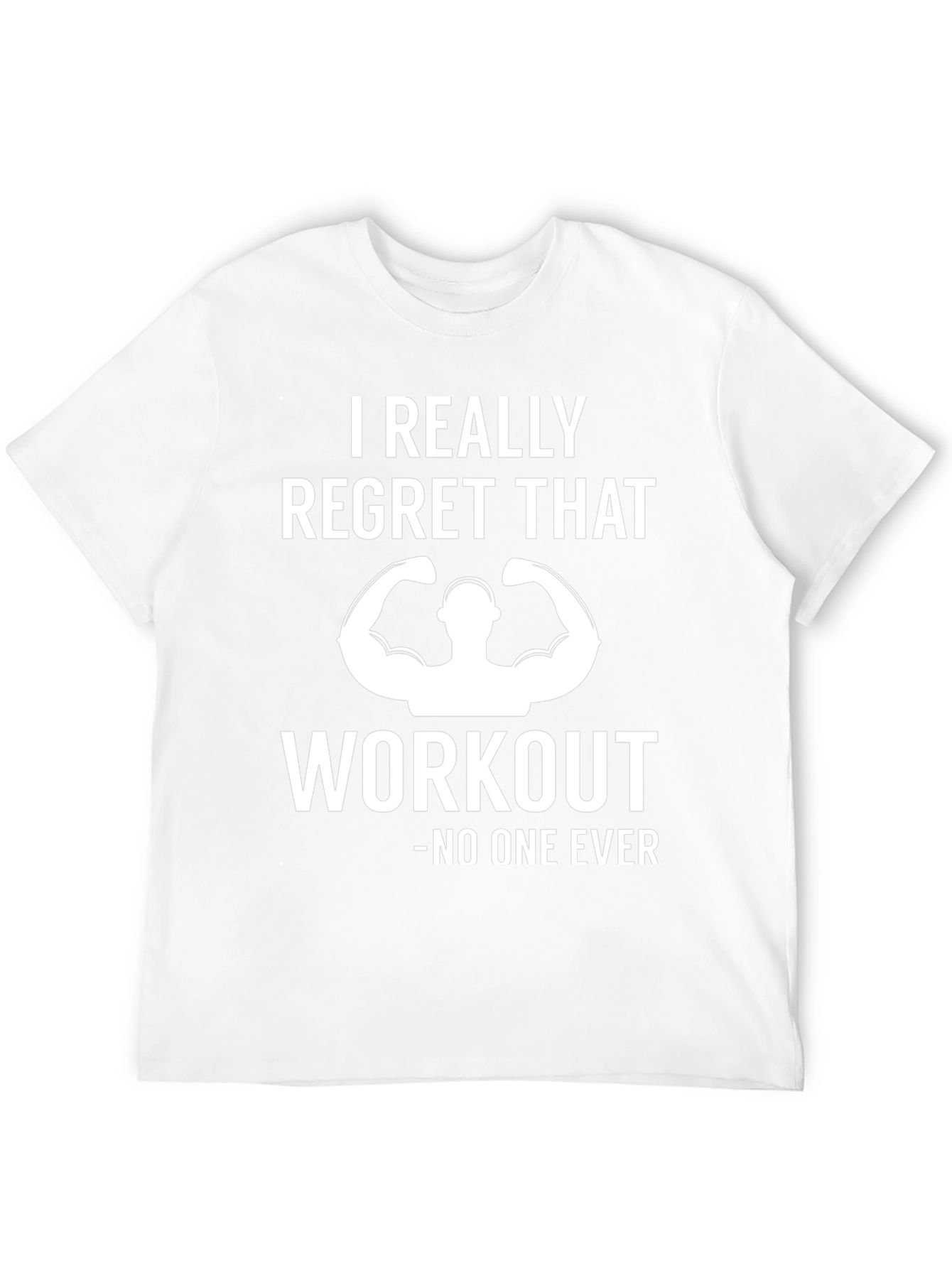 Black Funny Workout Gym T-Shirt - No Regrets view 12