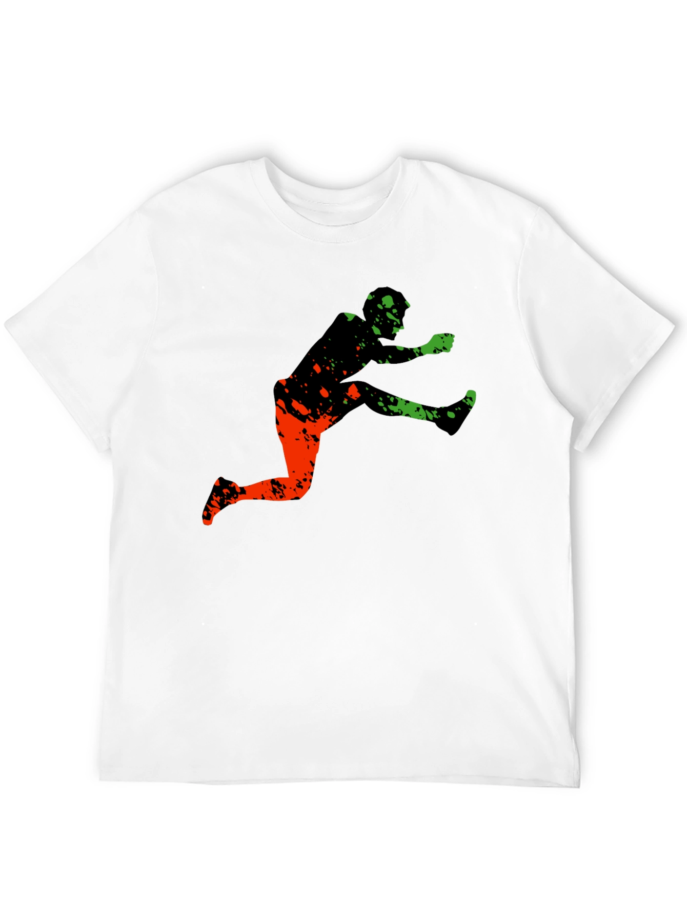 Black Athletic Graphic Tee - Leap Over Obstacles in Style view 12