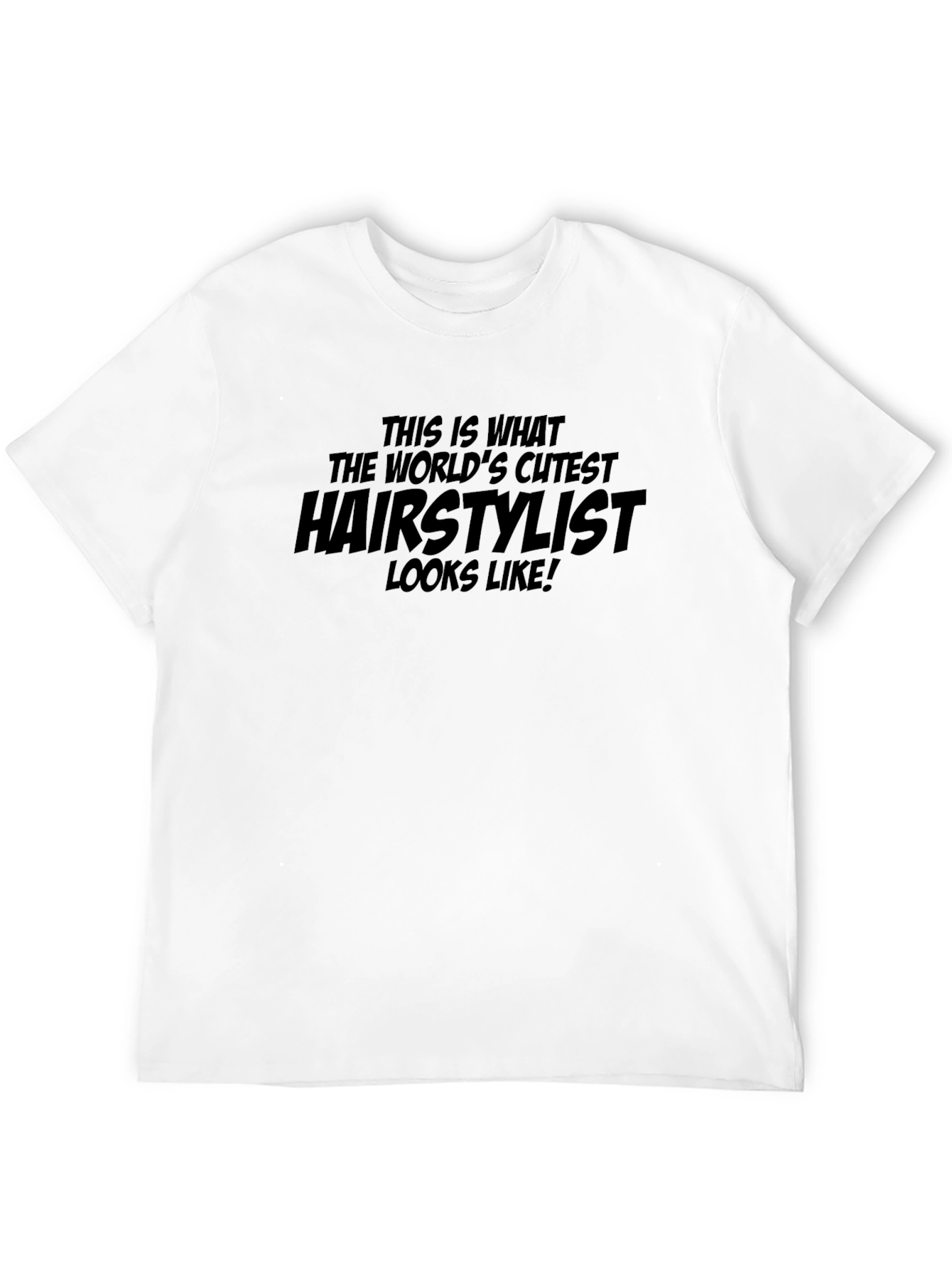 Black World's Cutest Hairstylist Black Graphic T-Shirt view 12