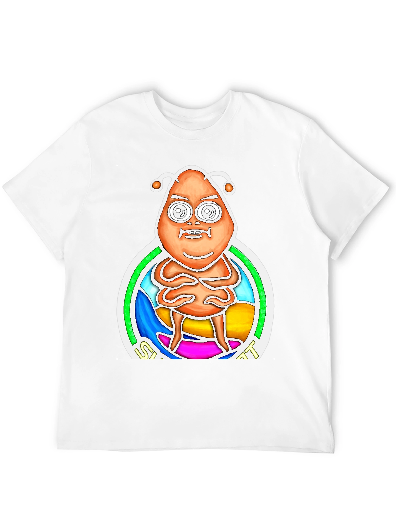 Black Alien Graphic Print Tee - Quirky Novelty T-Shirt view 12