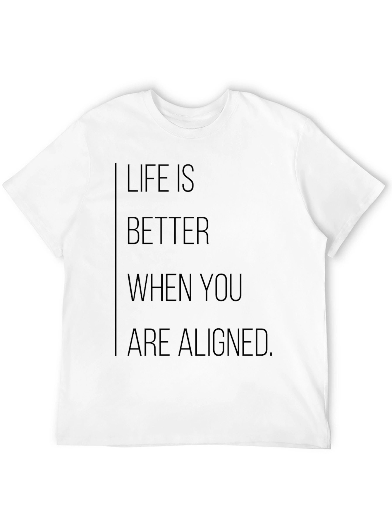 Black Aligned Life Graphic Tee - Black Cotton Blend view 12