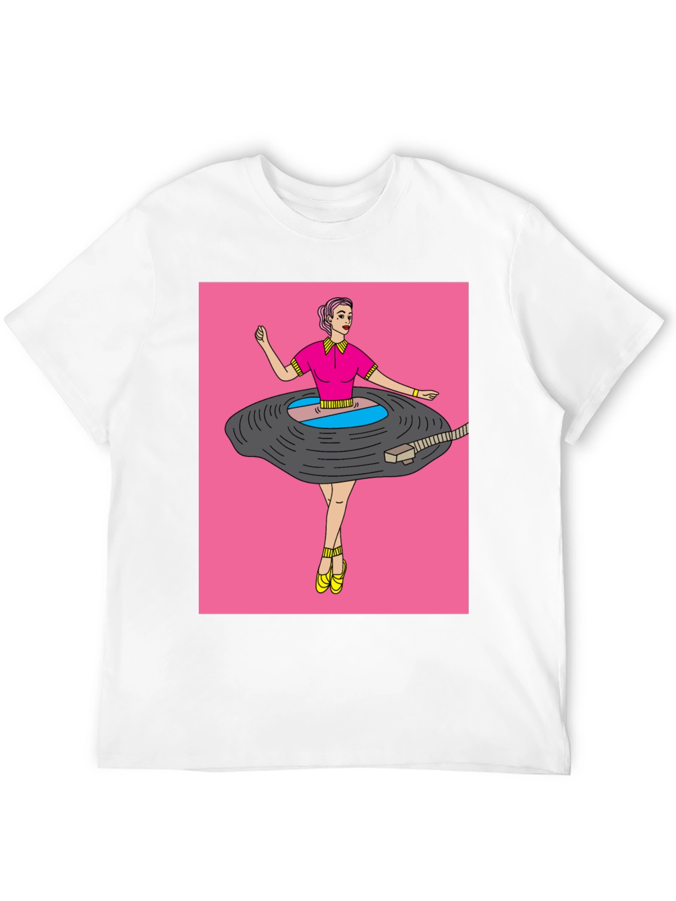 Black Funky Graphic Tee - Vinyl Record Dancer view 12