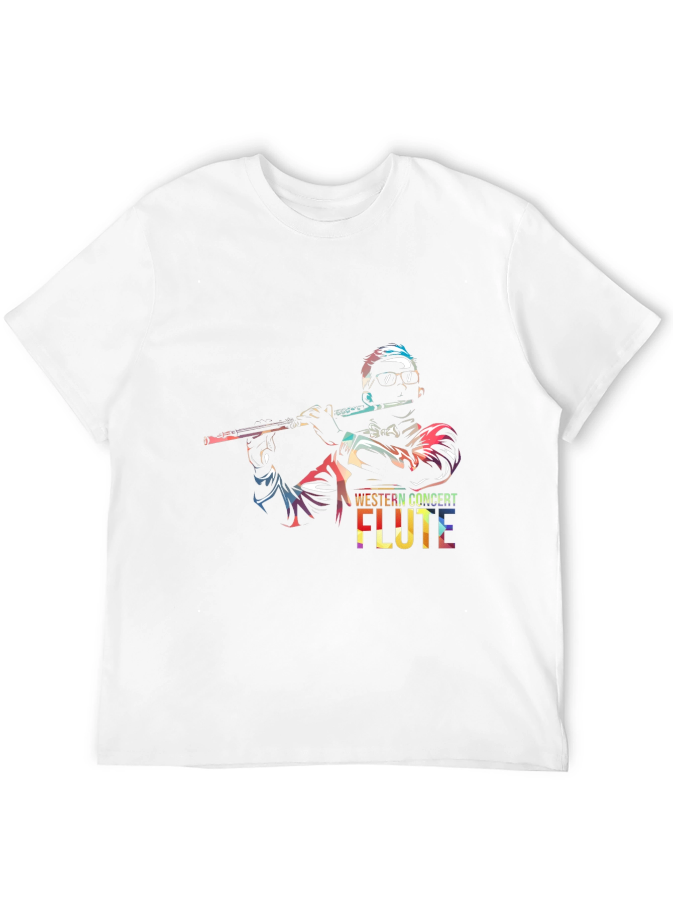 Black Concert Flute Graphic Tee - Music Lover's T-Shirt view 12