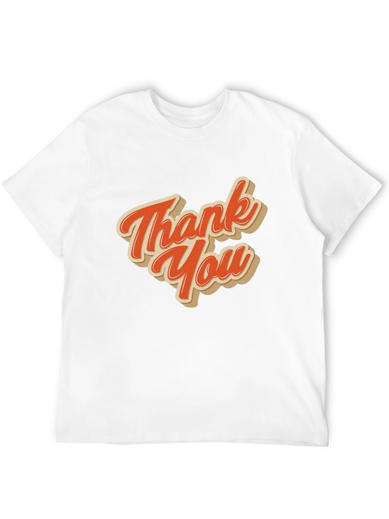 Black Retro Thank You Graphic Tee - Black Cotton Blend view 12