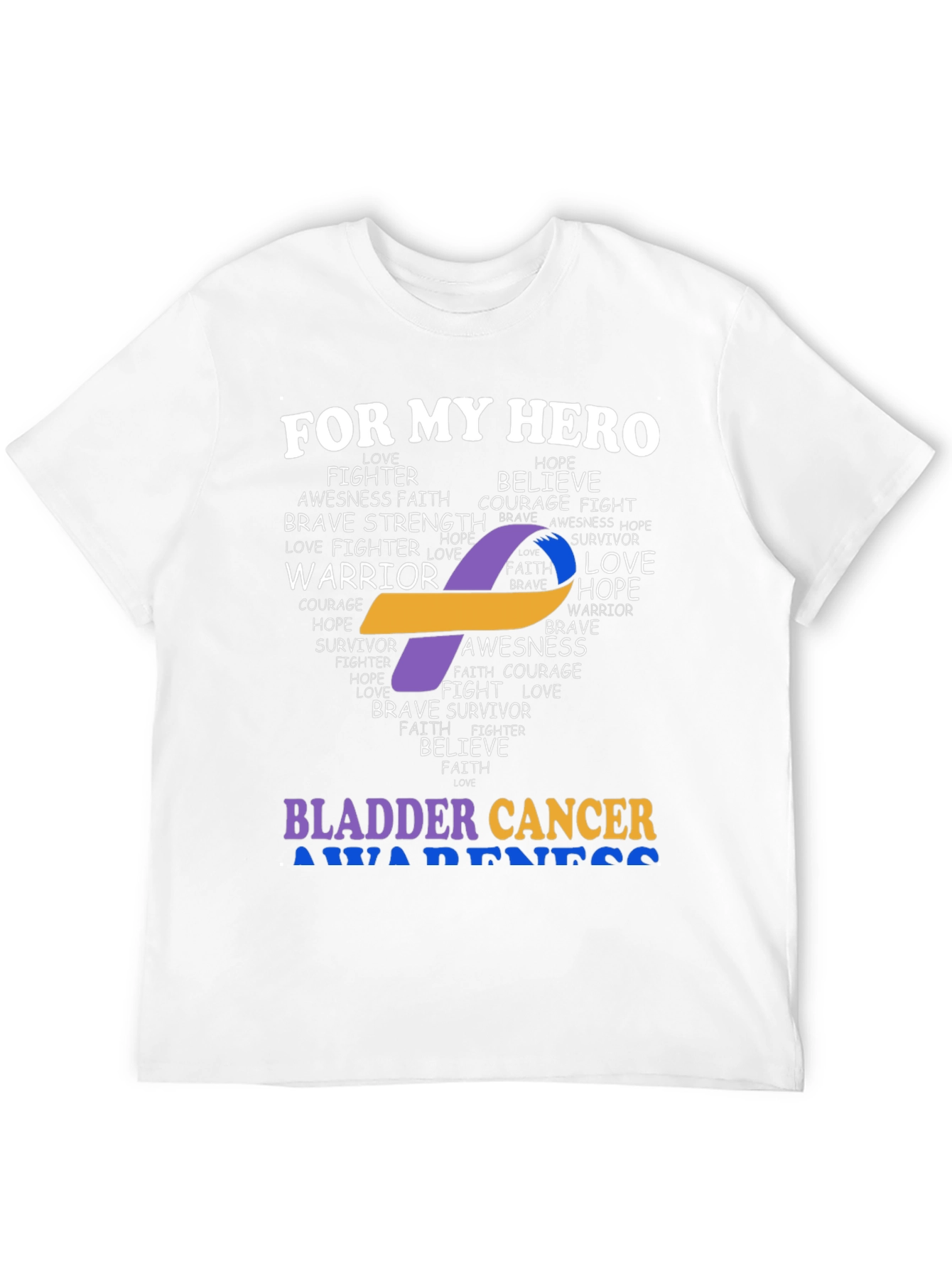 Bladder Cancer Awareness T-Shirt - For My Hero - 12
