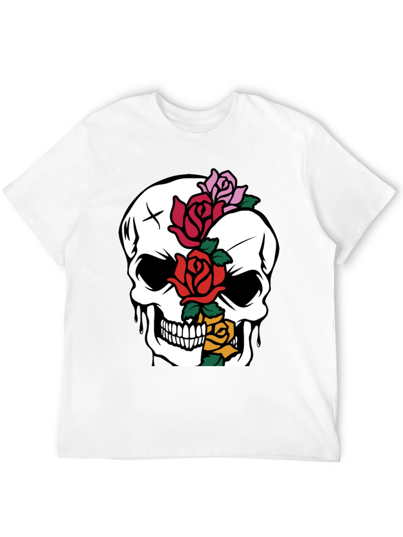 Black Skull & Roses Graphic Tee - Unique Style view 12