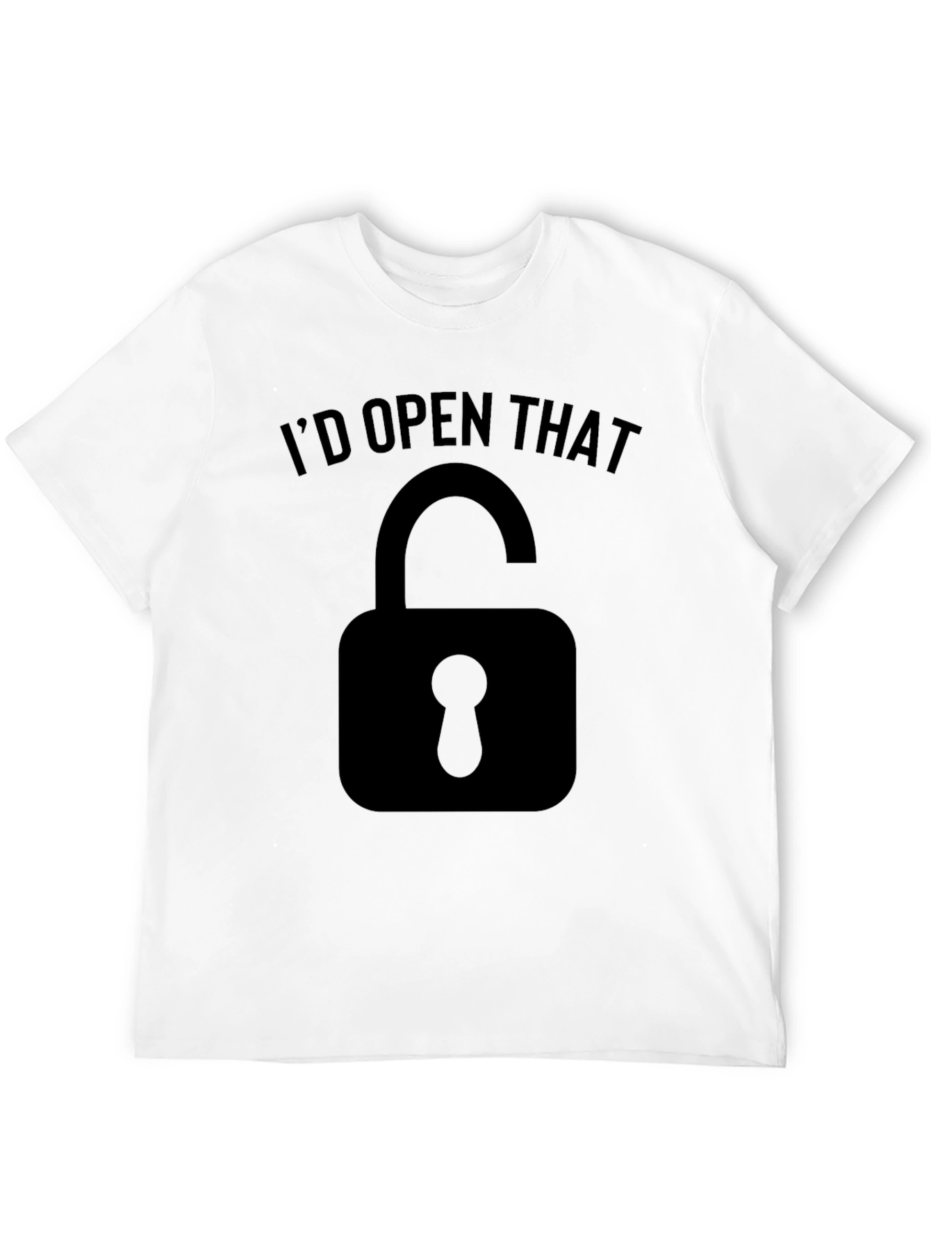 Black I'd Open That T-Shirt - Funny Lock Pick Tee view 12