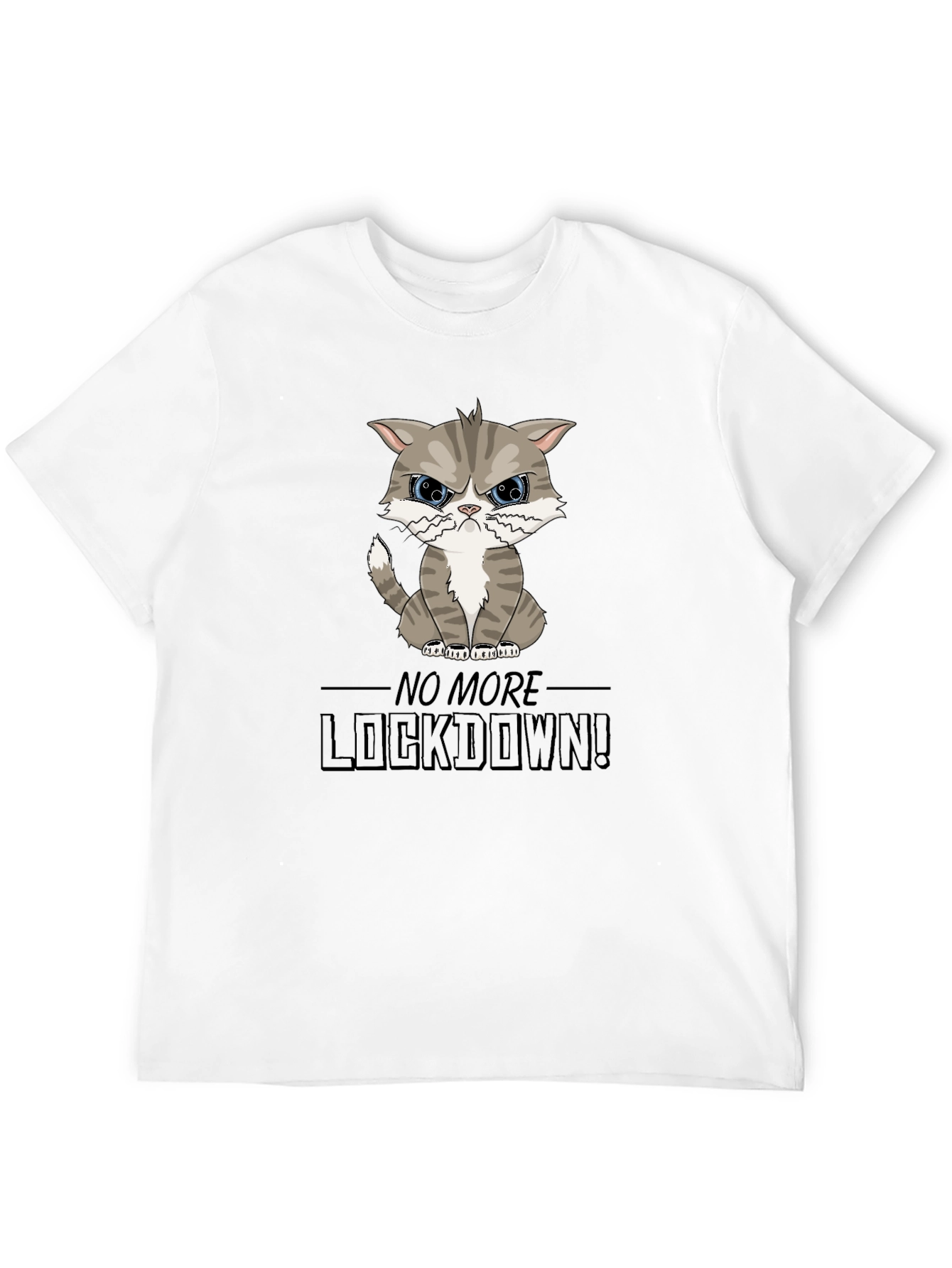 Black Grumpy Cat Lockdown T-Shirt view 12
