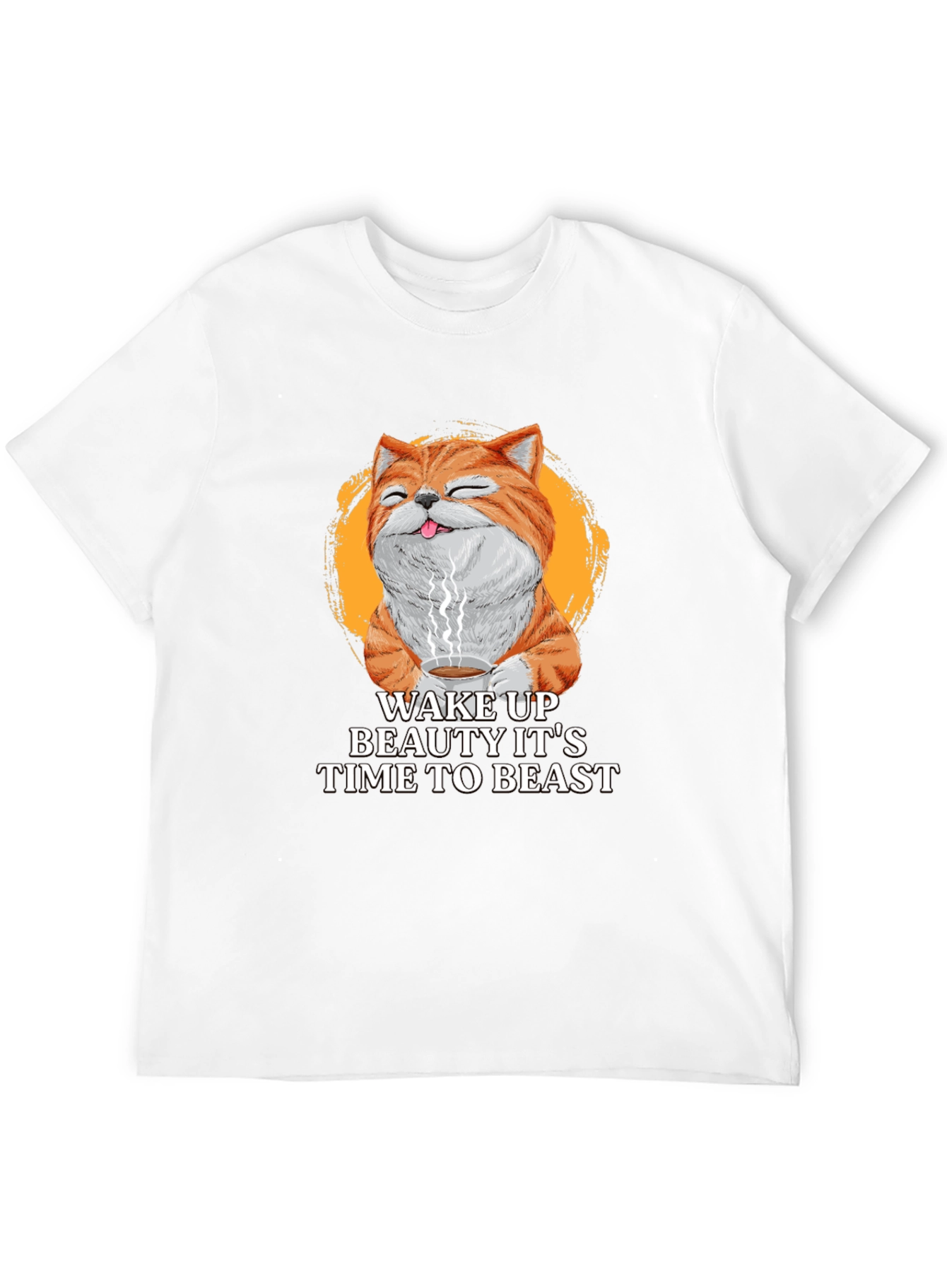 Black Wake Up Beauty It's Time To Beast Cat T-Shirt view 12