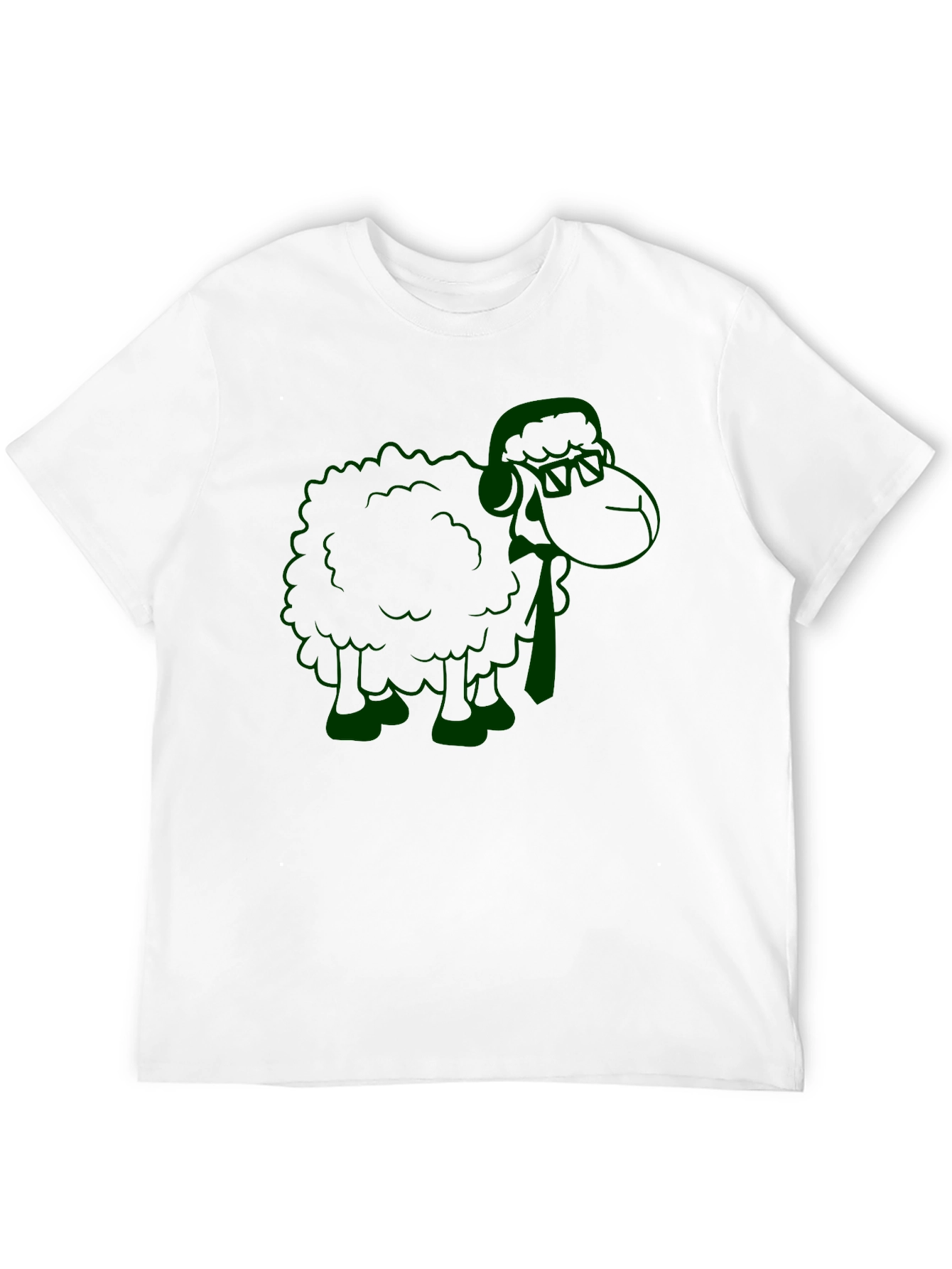 Black Green Sheep Graphic Black T-Shirt view 12