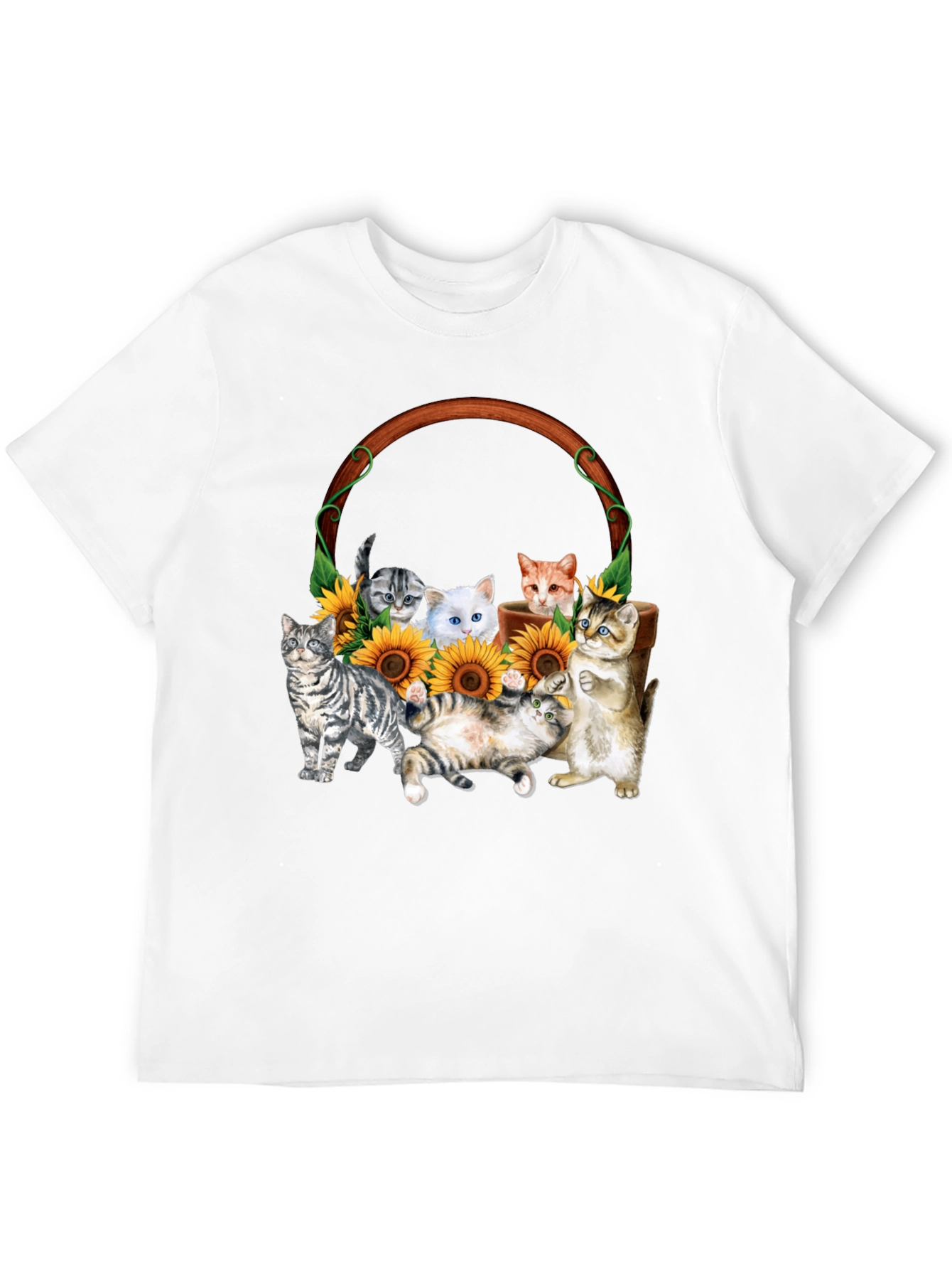 Black Cats and Sunflowers Graphic Tee view 12