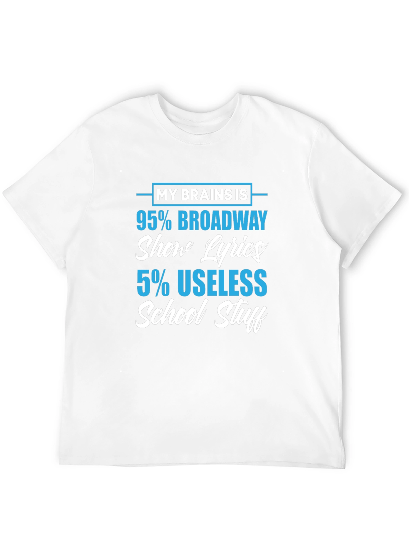 Black Broadway Show Lyrics T-Shirt view 12