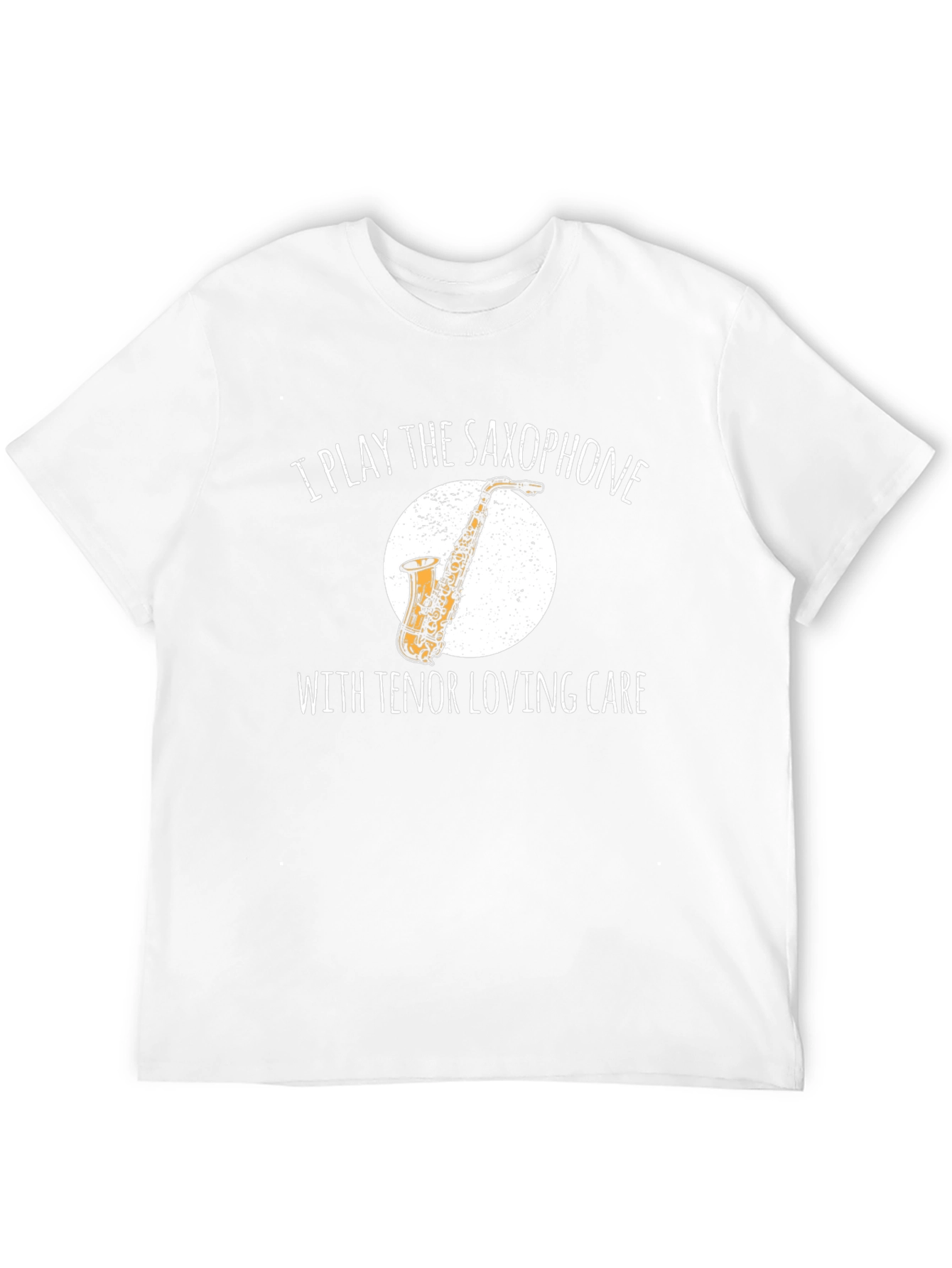 Black Saxophone Lover's T-Shirt - I Play the Saxophone with Tenor Loving Care view 12