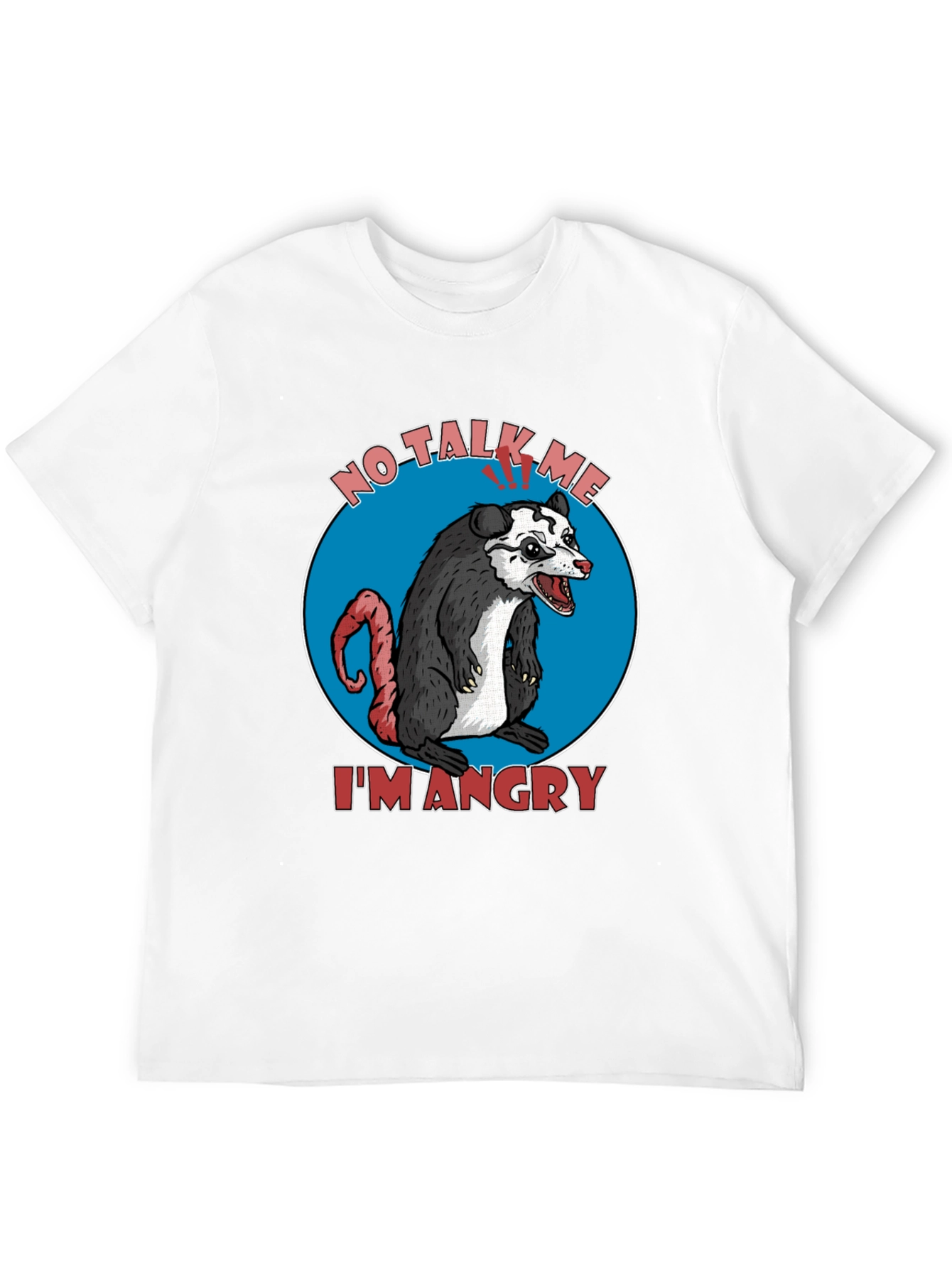 Black Angry Opossum Graphic Tee - No Talk Me I'm Angry! view 12