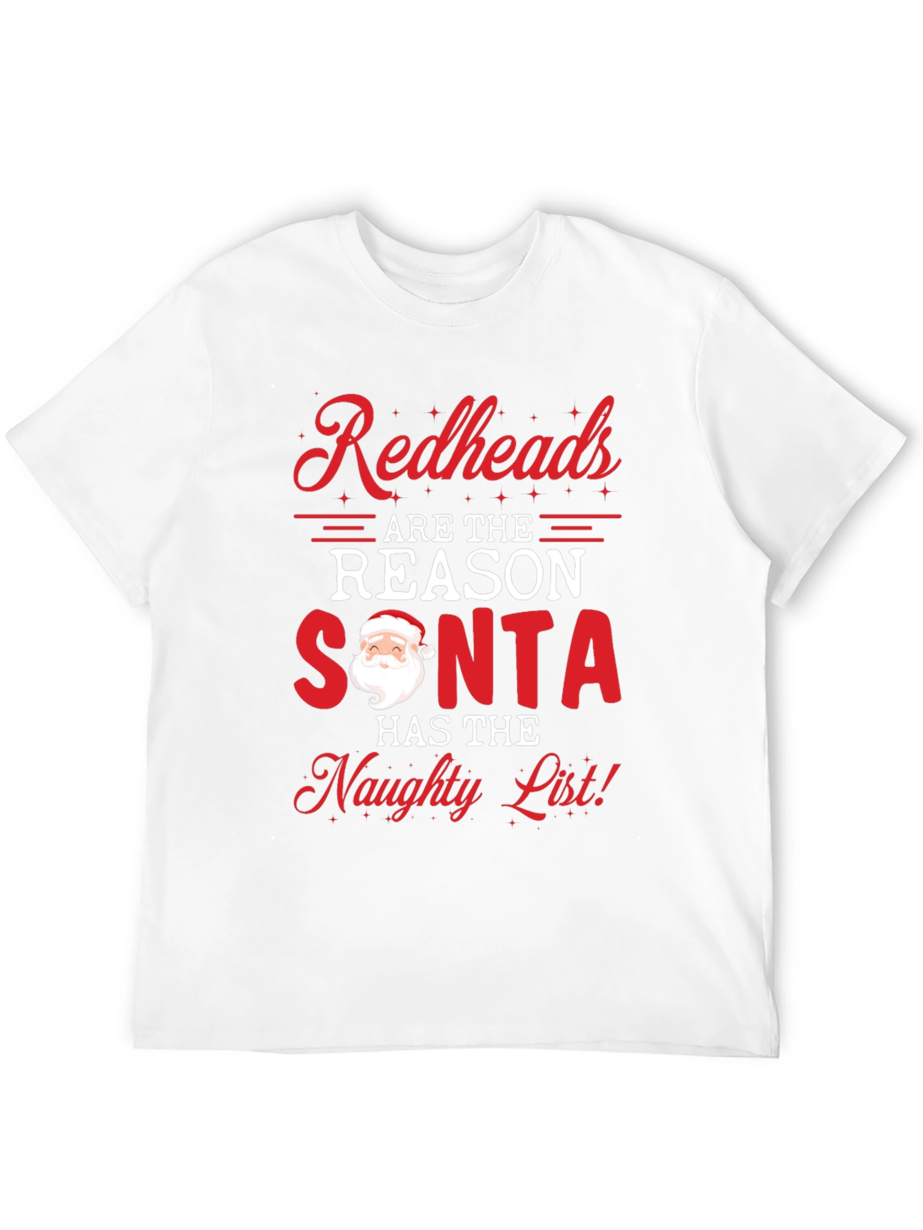 Black Redheads Reason for Santa's Naughty List Black Tee view 12