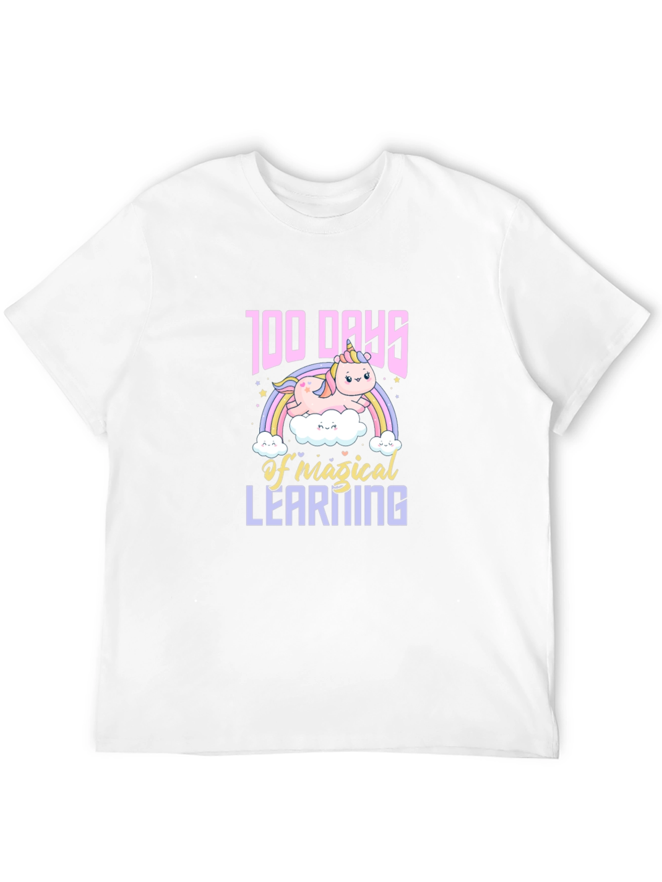Black 100 Days of Magical Learning Unicorn T-Shirt view 12