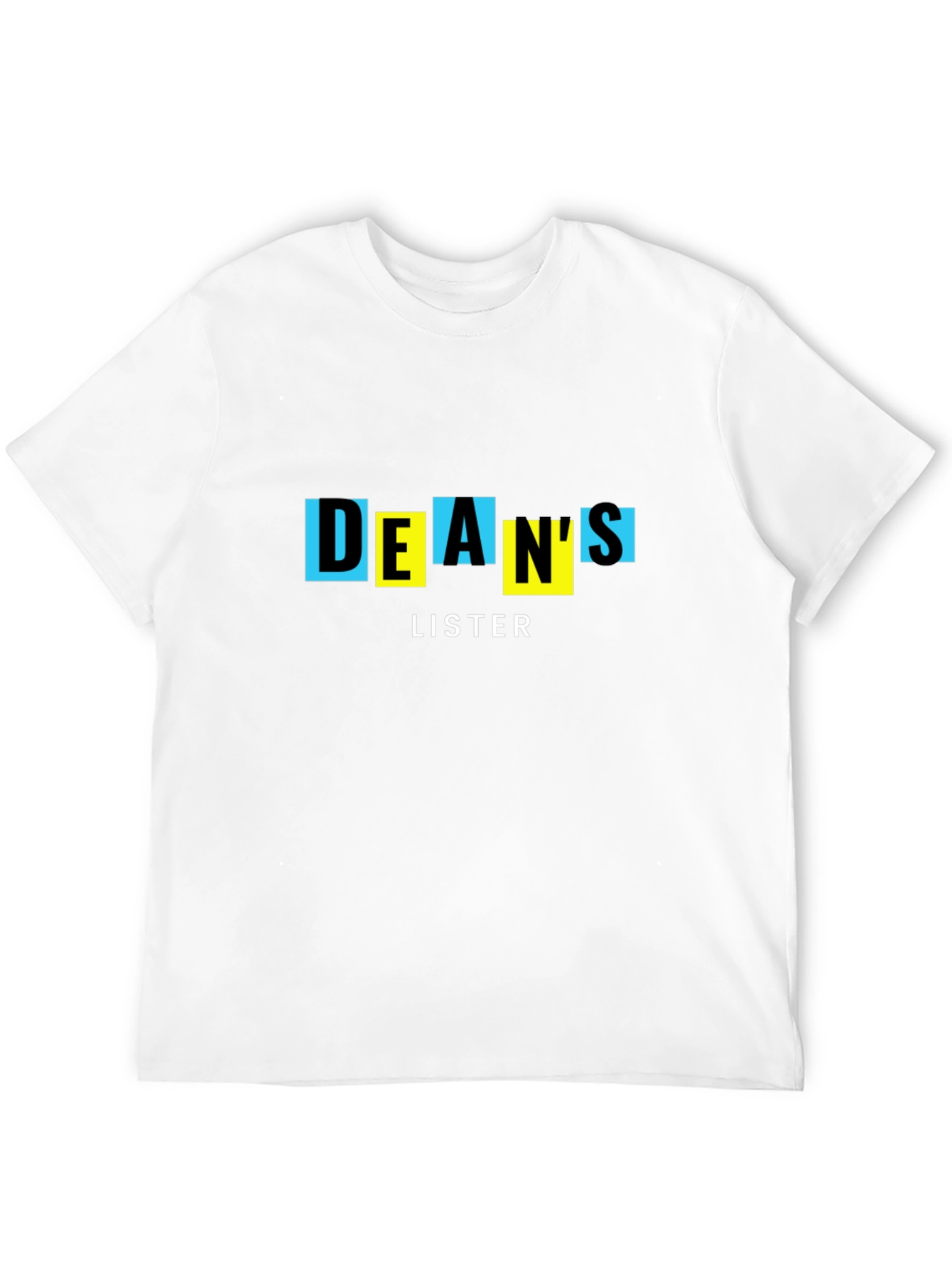 Black DEAN'S LISTER Graphic Tee - Cool Novelty T-Shirt view 12