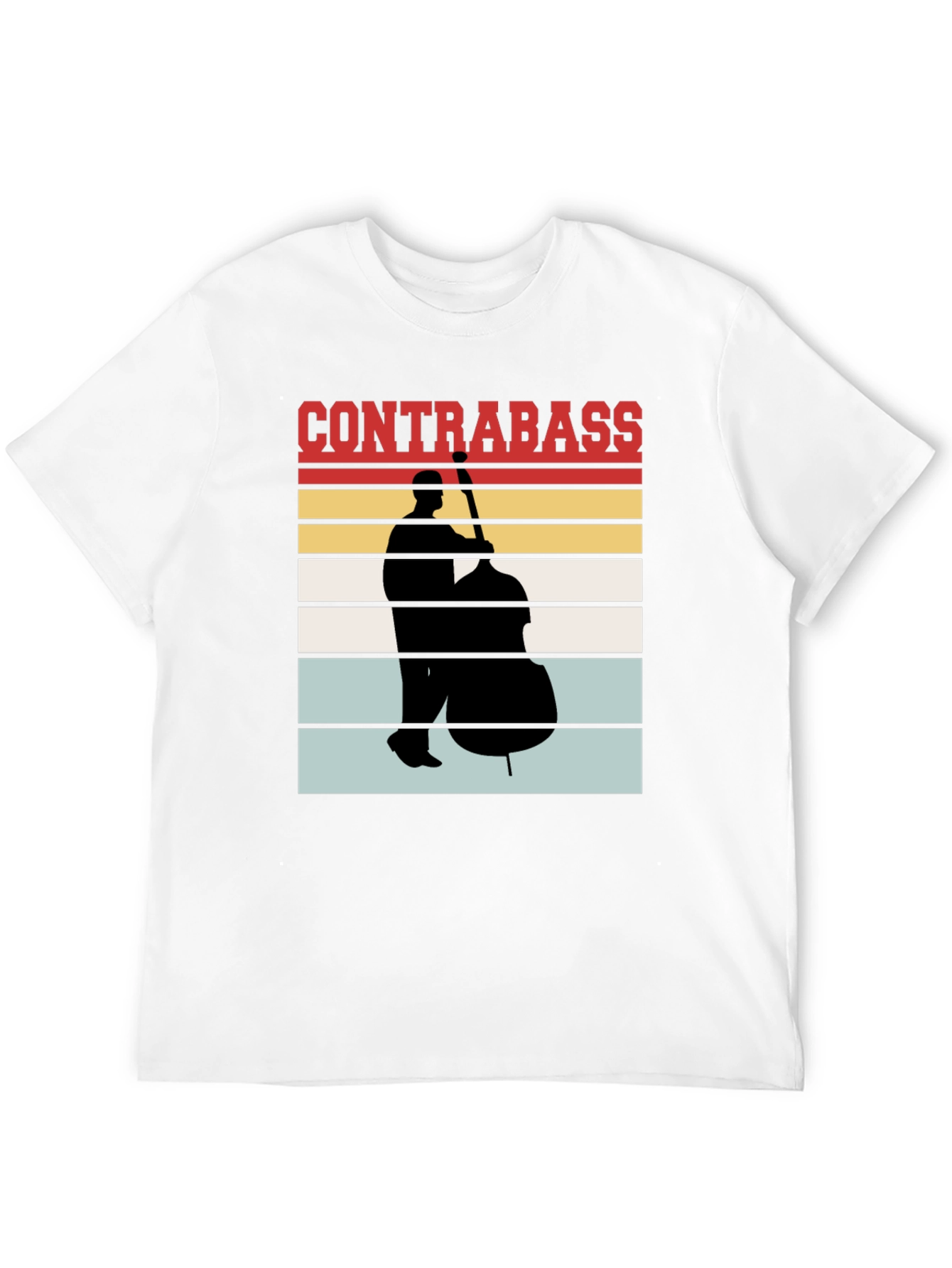 Black Contrabass Player Retro T-Shirt Music Lover Gift view 12