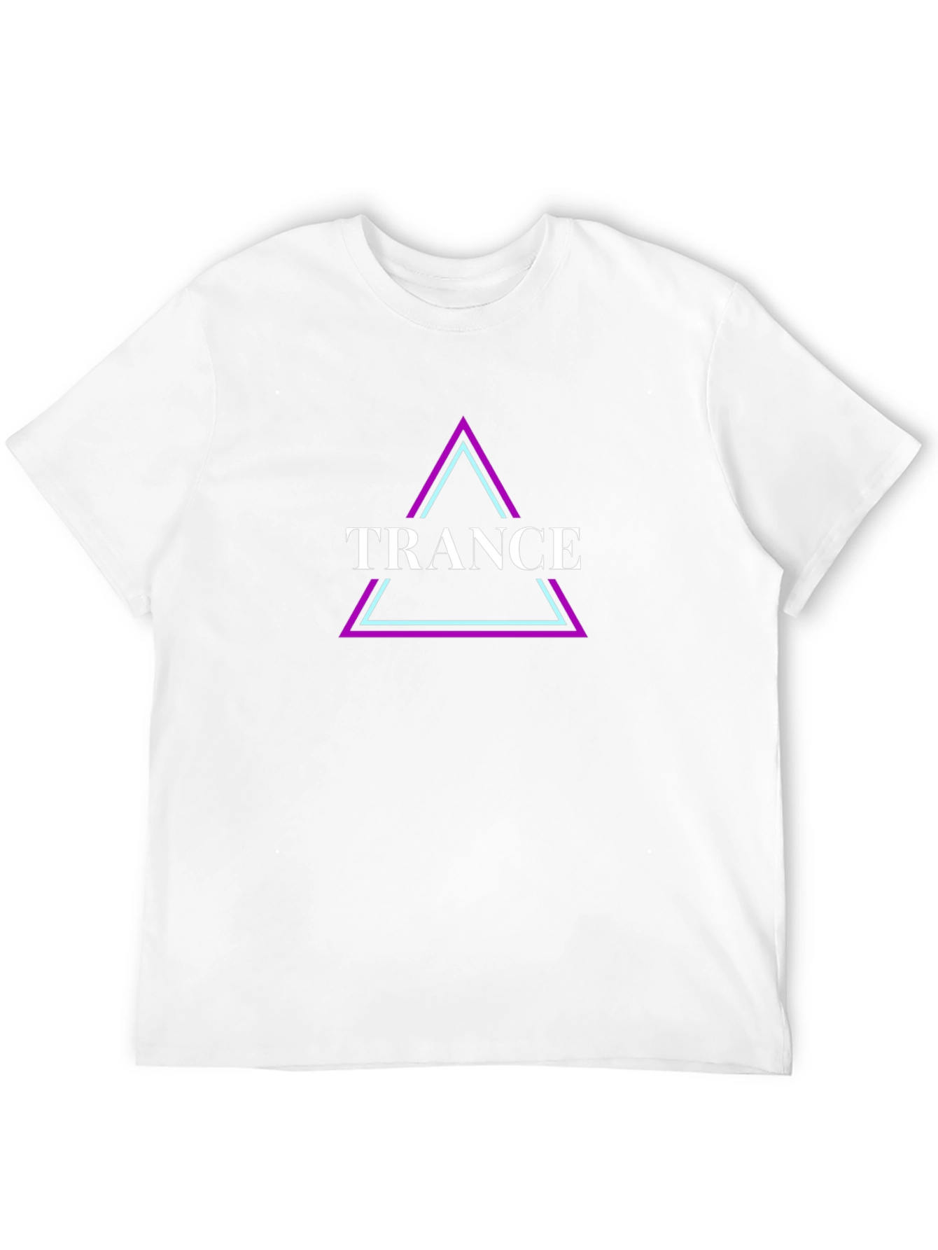 Black Trance Triangle Graphic Black T-Shirt view 12
