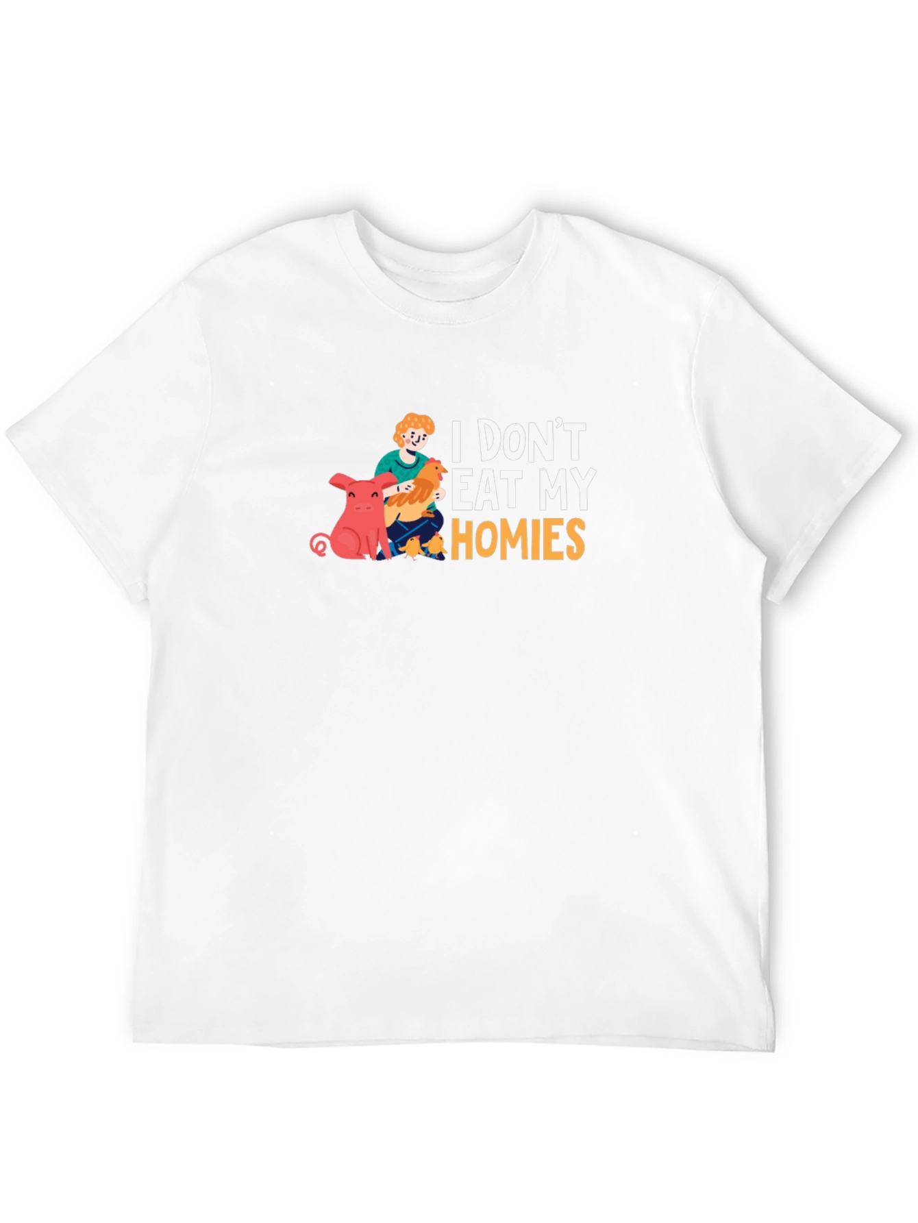 Black Vegan T-Shirt - I Don't Eat My Homies view 12