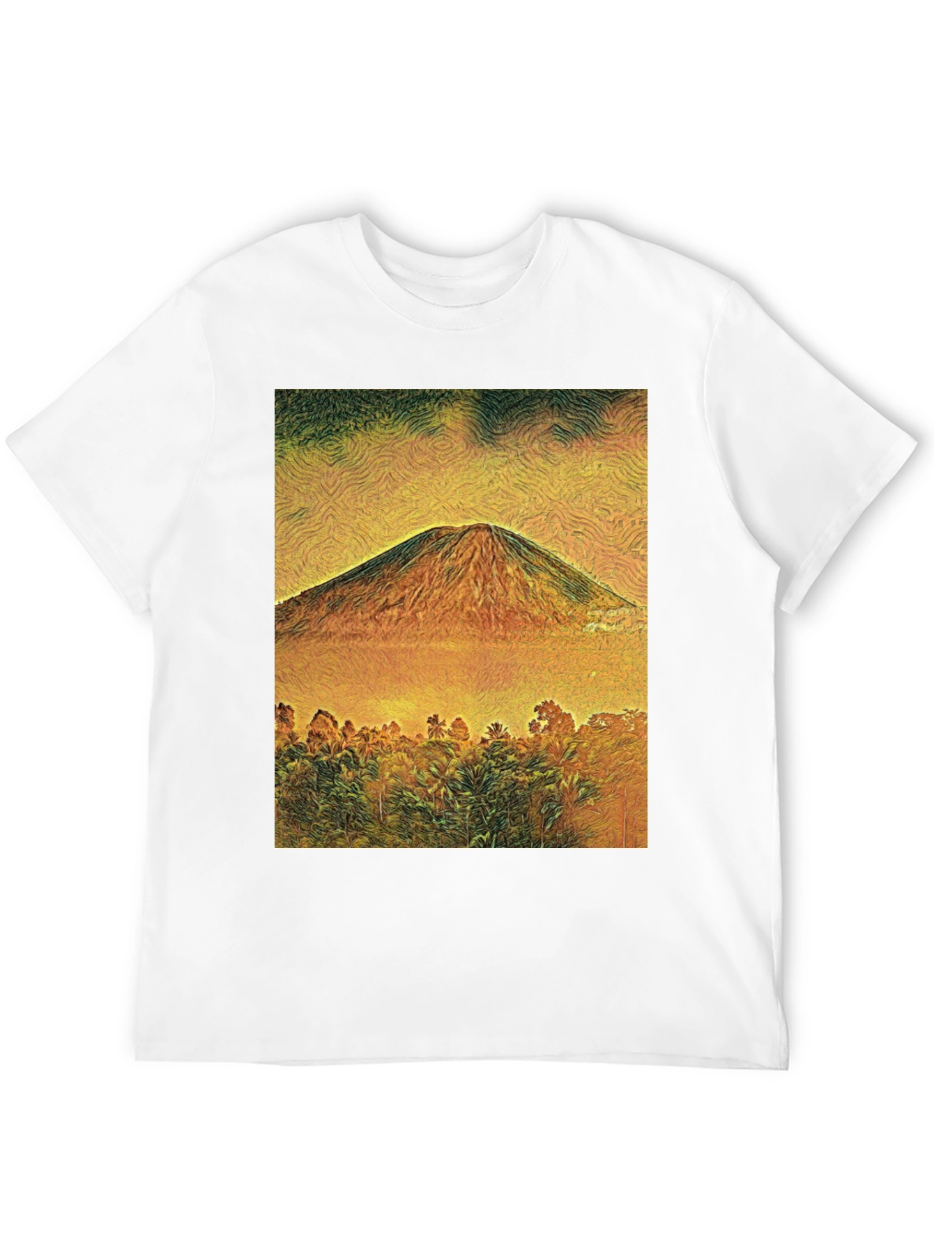 Black Mountain View Graphic Tee - Black Unisex T-Shirt view 12