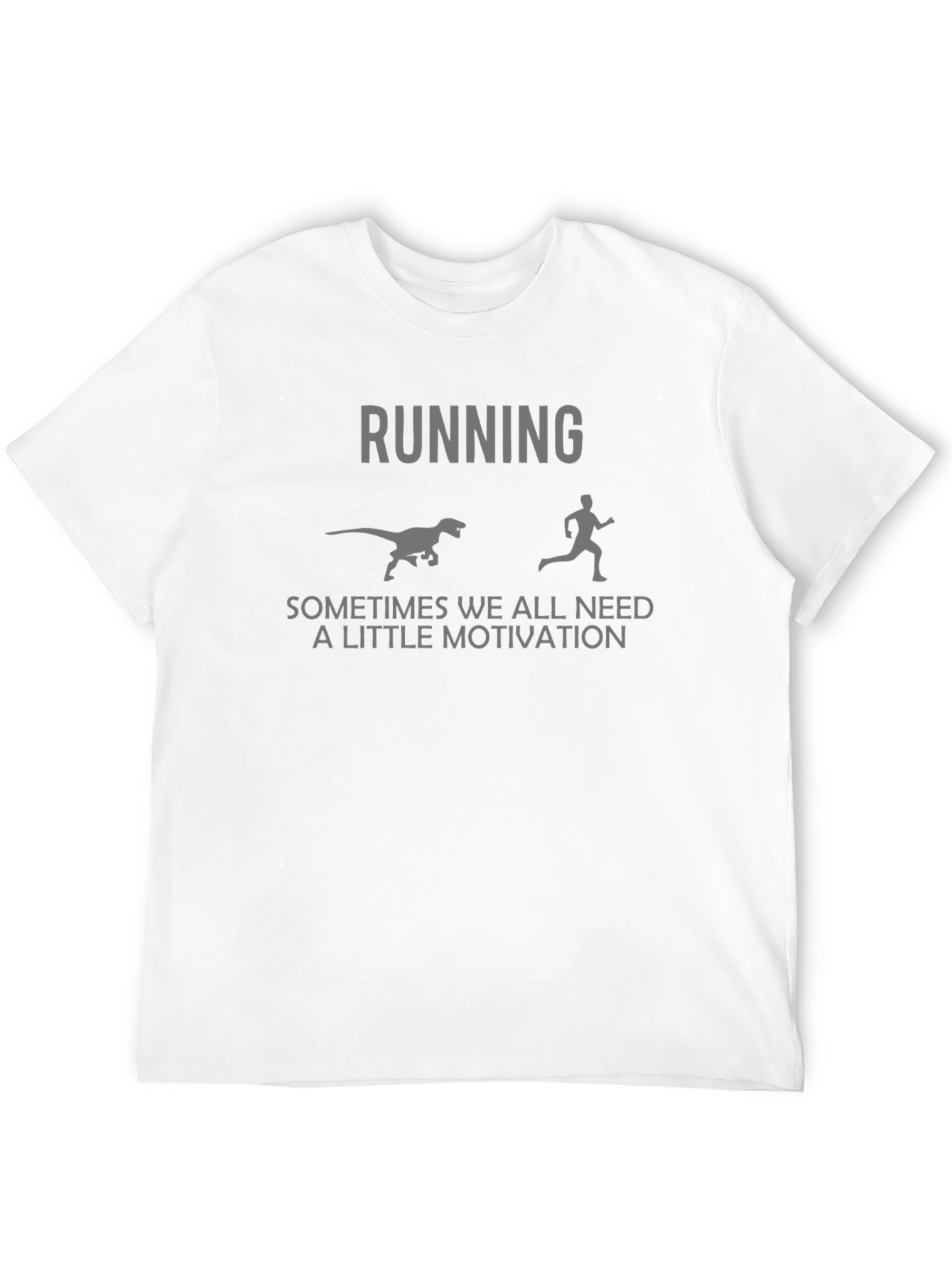 Black Dinosaur Chase Running Motivation T-Shirt view 12