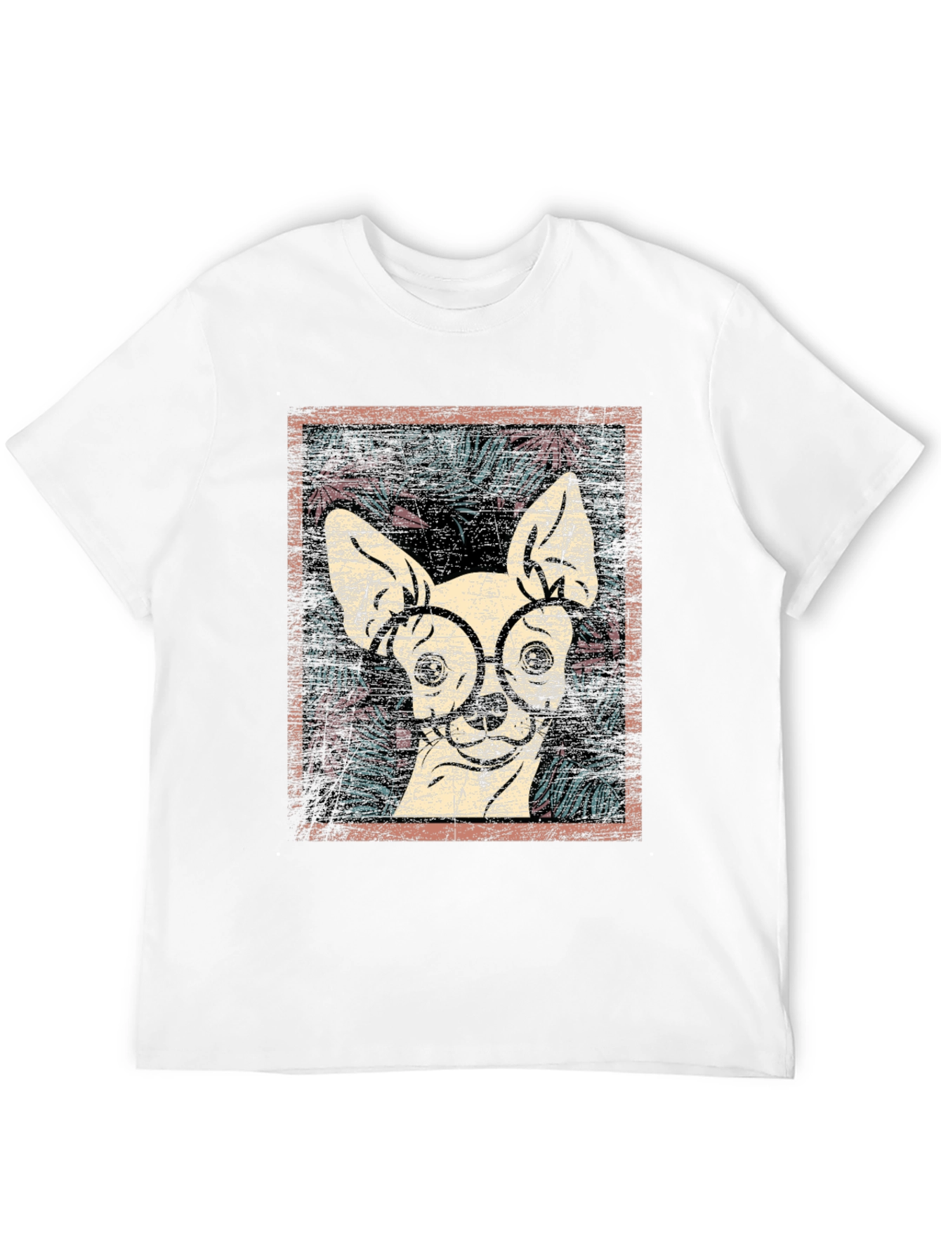 Black Dog with Glasses Graphic Print Tee view 12