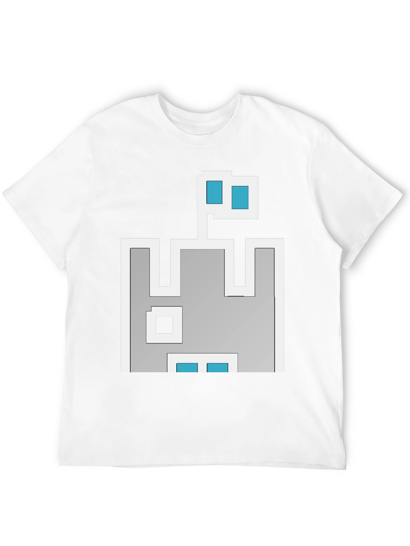 Black Retro Pixel Castle T-Shirt - Black view 12