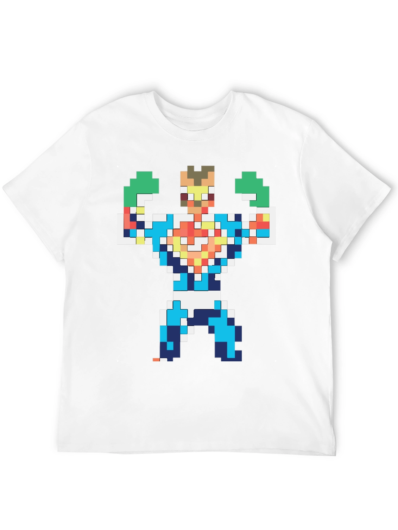 Black Pixelated Hero Graphic T-Shirt - Retro Gaming Style view 12
