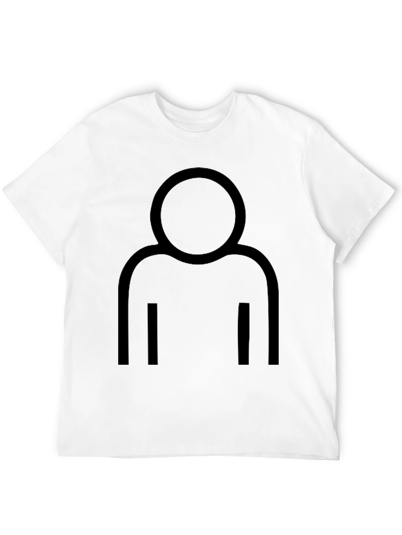 Black Minimalist Person Icon Black T-Shirt view 12
