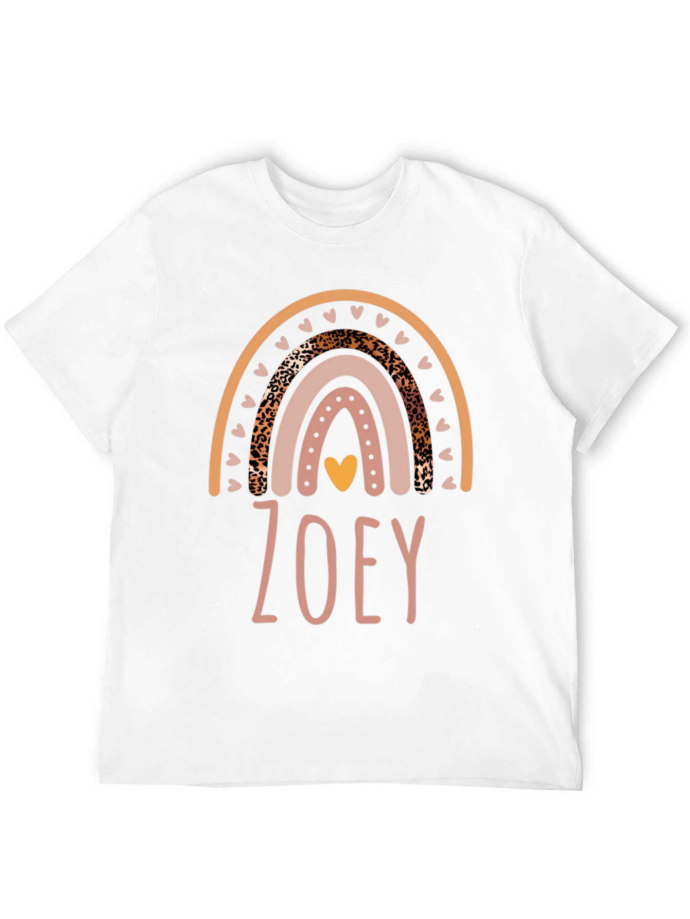 Black Zoey Rainbow Graphic Tee - Cute Personalized T-Shirt view 12
